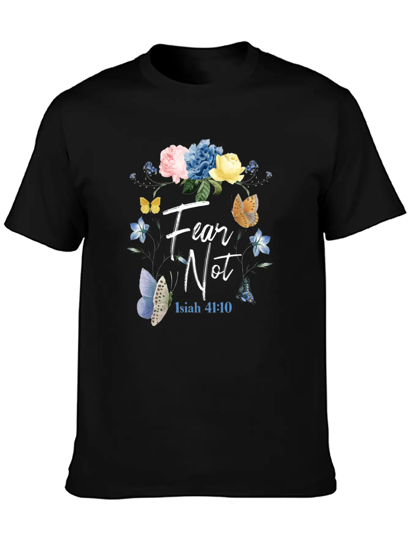 Christian Bible Verse Butterfly Classic Cotton Tee – Unisex Comfort For Any Season