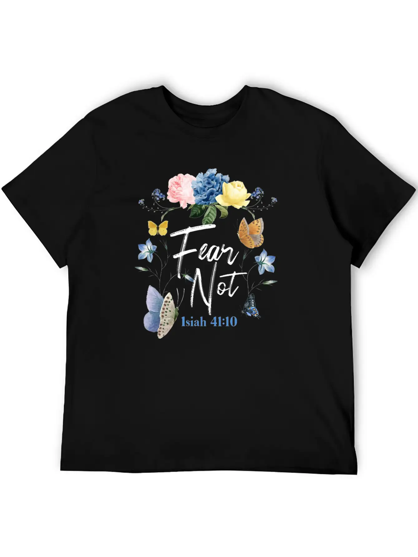 Christian Bible Verse Butterfly Classic Cotton Tee – Unisex Comfort For Any Season