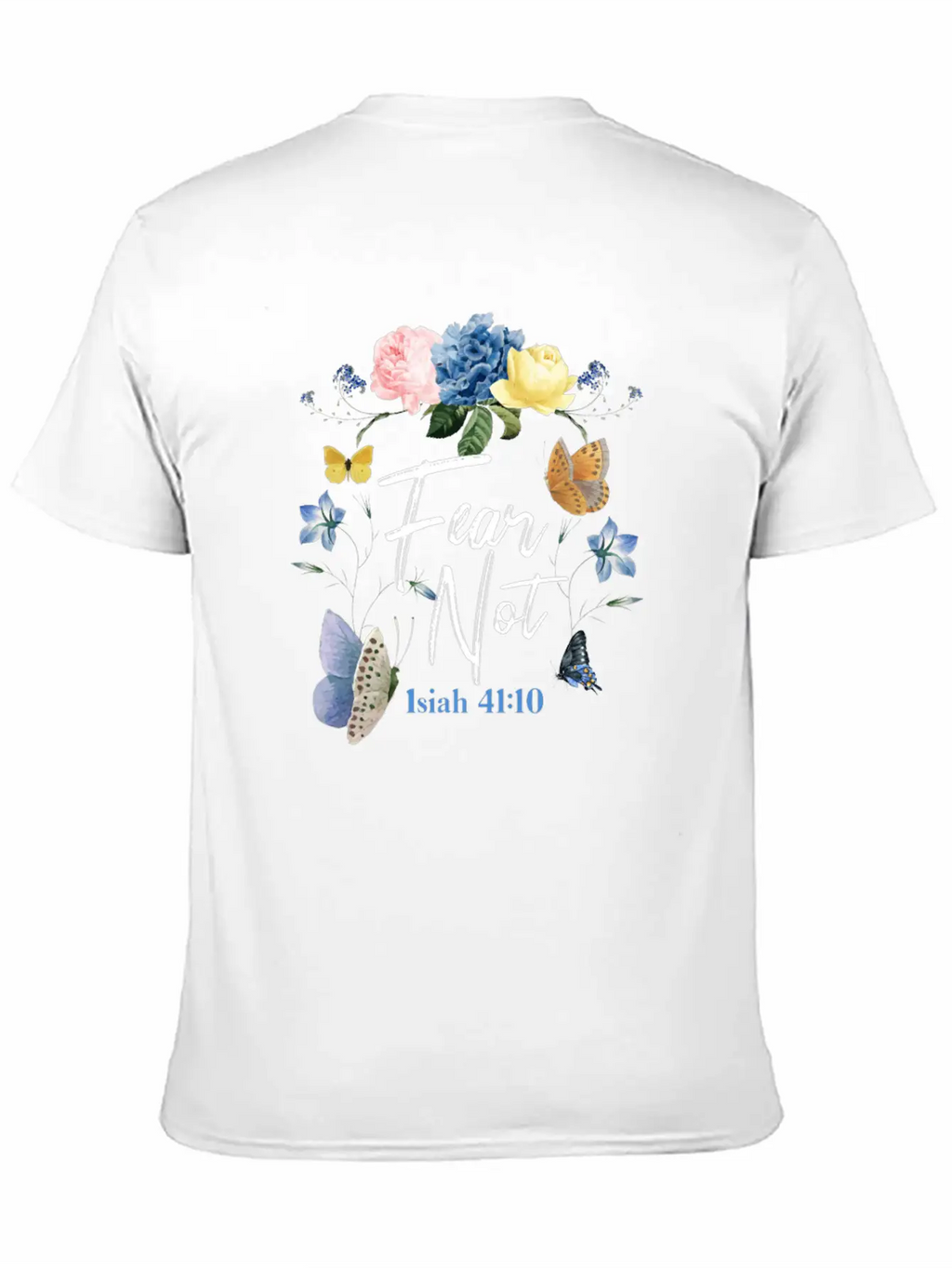 Christian Bible Verse Butterfly Classic Cotton Tee – Unisex Comfort For Any Season