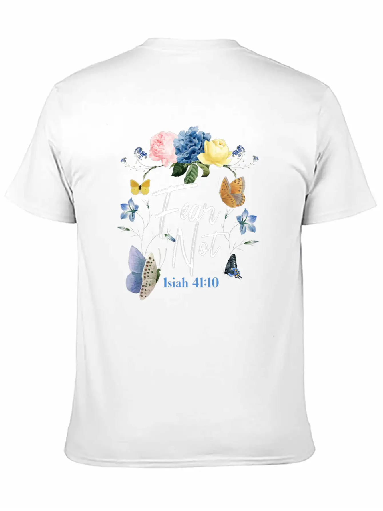 Christian Bible Verse Butterfly Classic Cotton Tee – Unisex Comfort For Any Season