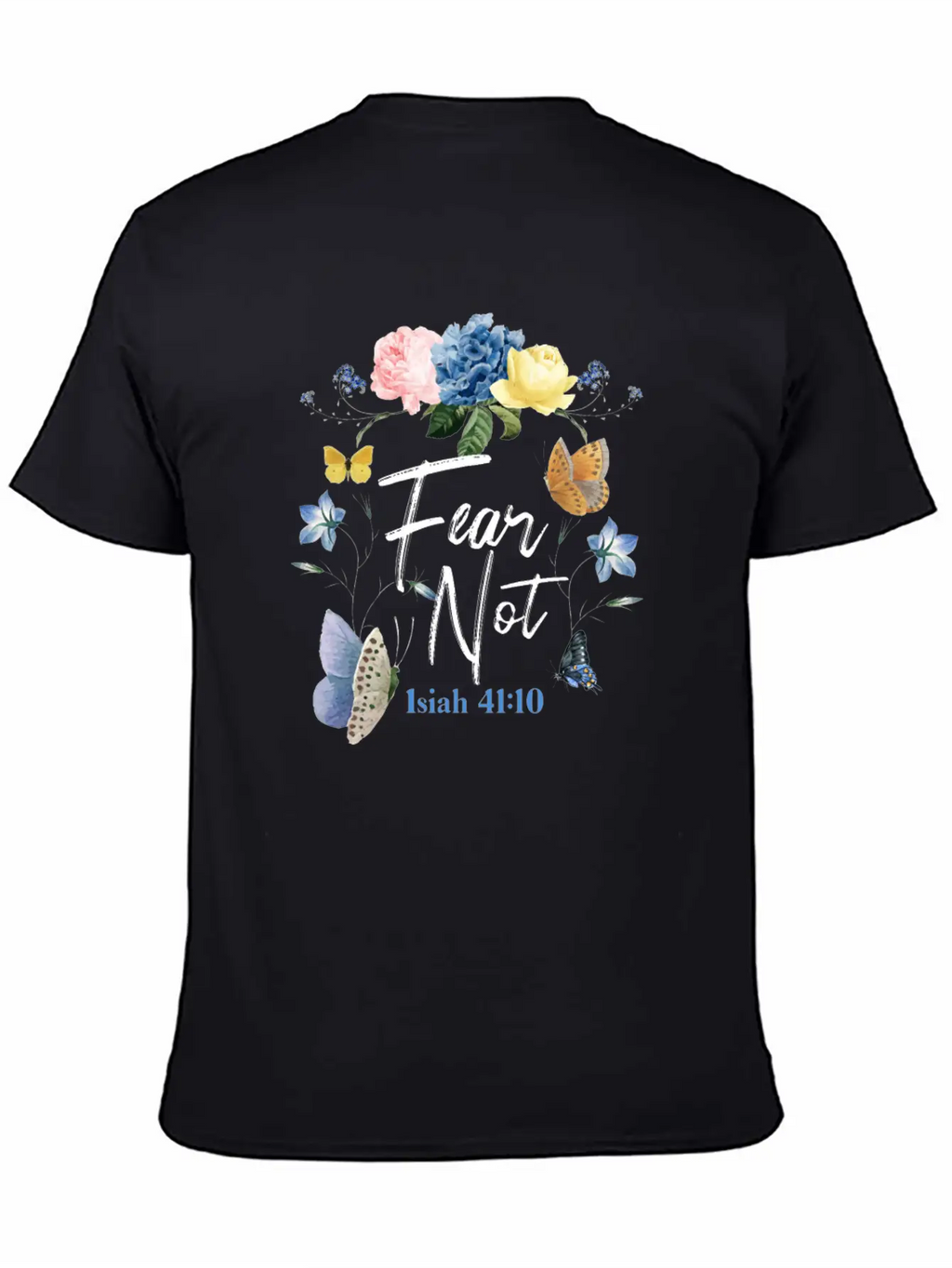 Christian Bible Verse Butterfly Classic Cotton Tee – Unisex Comfort For Any Season