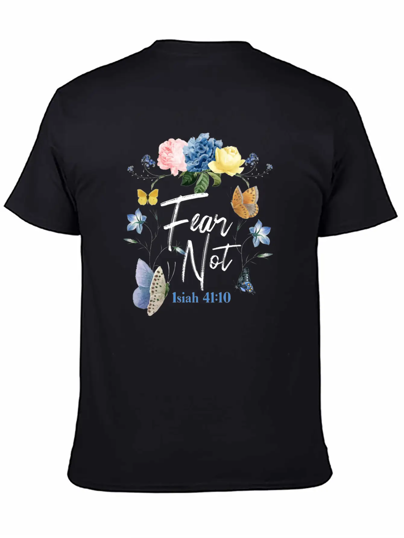 Christian Bible Verse Butterfly Classic Cotton Tee – Unisex Comfort For Any Season
