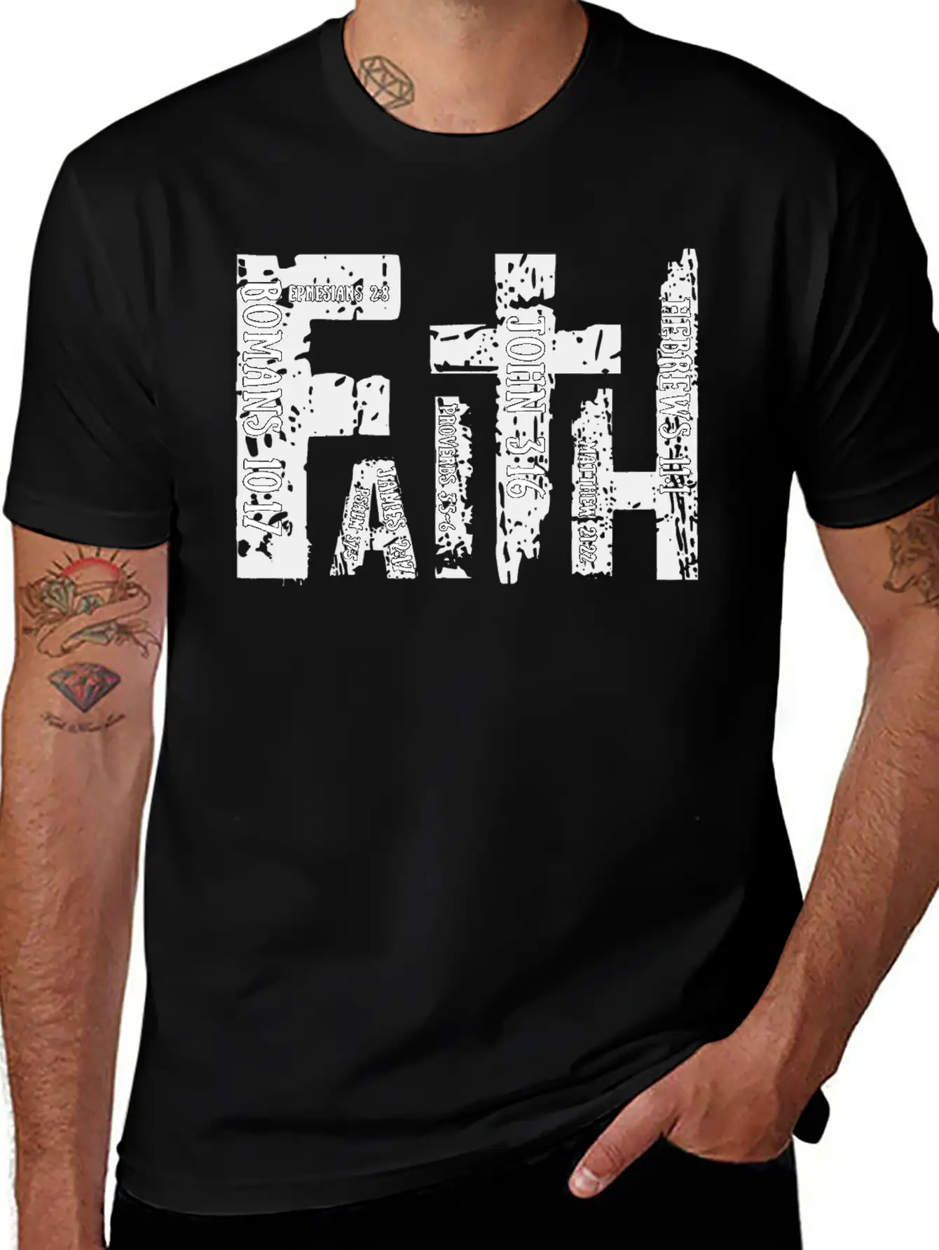 Christian Bible Verse Religious Retro Faith Cross Timeless Short Sleeve Tee – Comfy And Minimalist Design