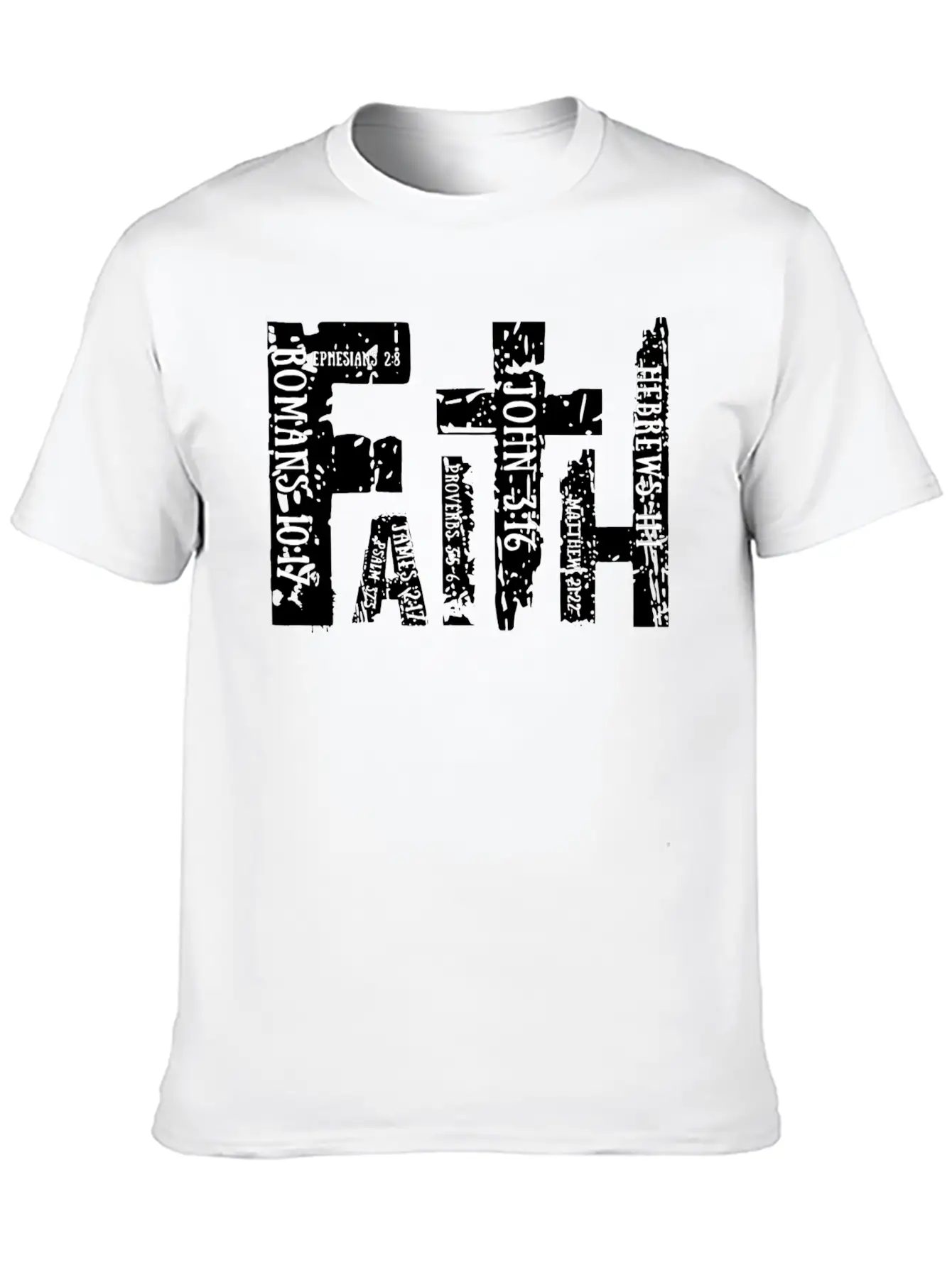 Christian Bible Verse Religious Retro Faith Cross Timeless Short Sleeve Tee – Comfy And Minimalist Design