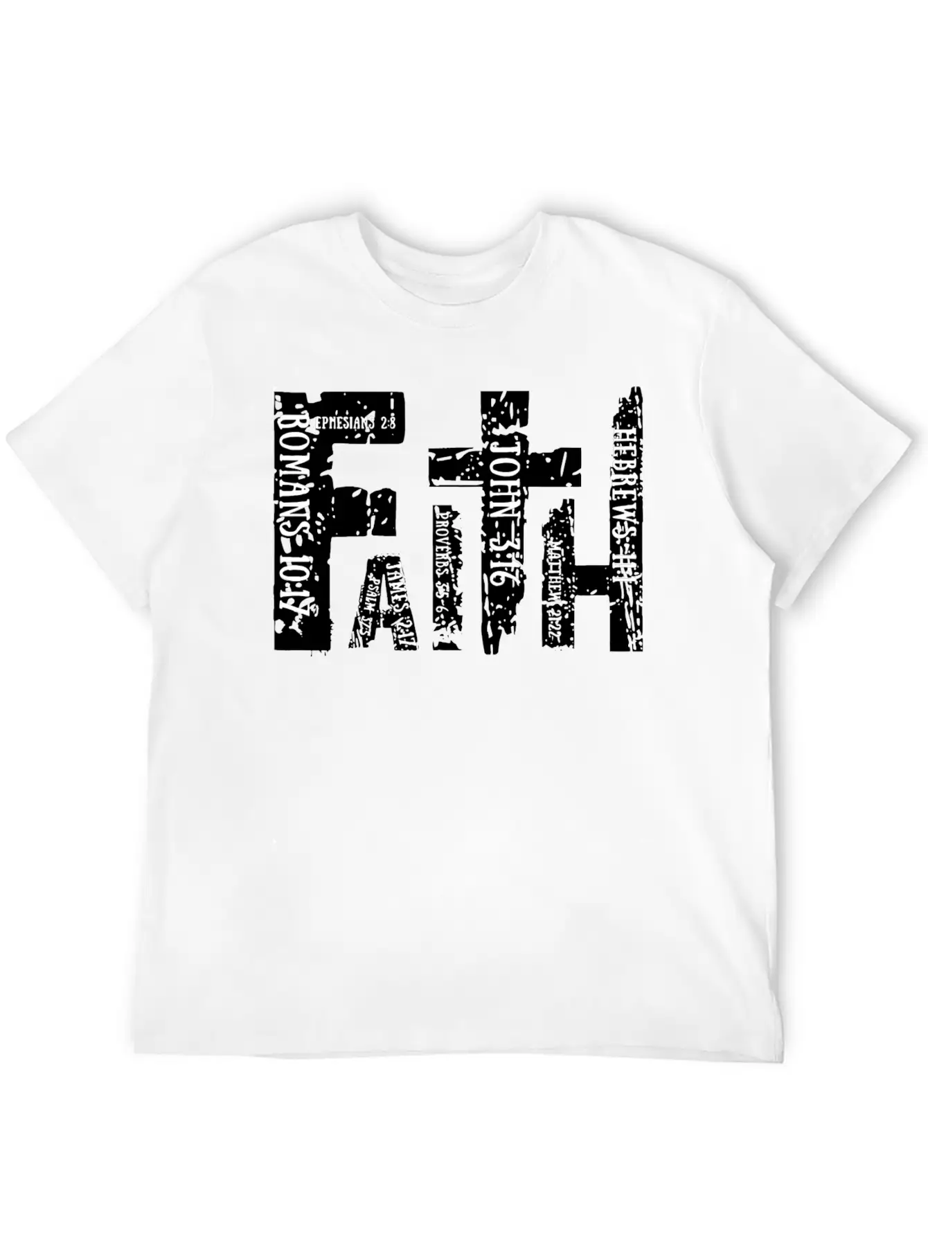Christian Bible Verse Religious Retro Faith Cross Timeless Short Sleeve Tee – Comfy And Minimalist Design