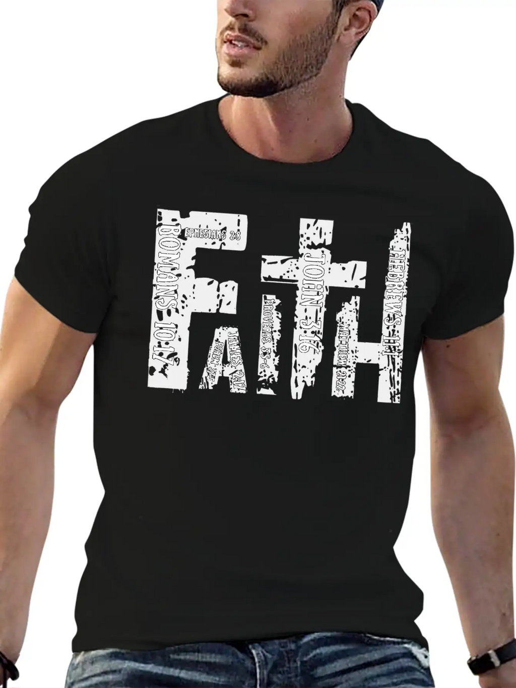Christian Bible Verse Religious Retro Faith Cross Timeless Short Sleeve Tee – Comfy And Minimalist Design