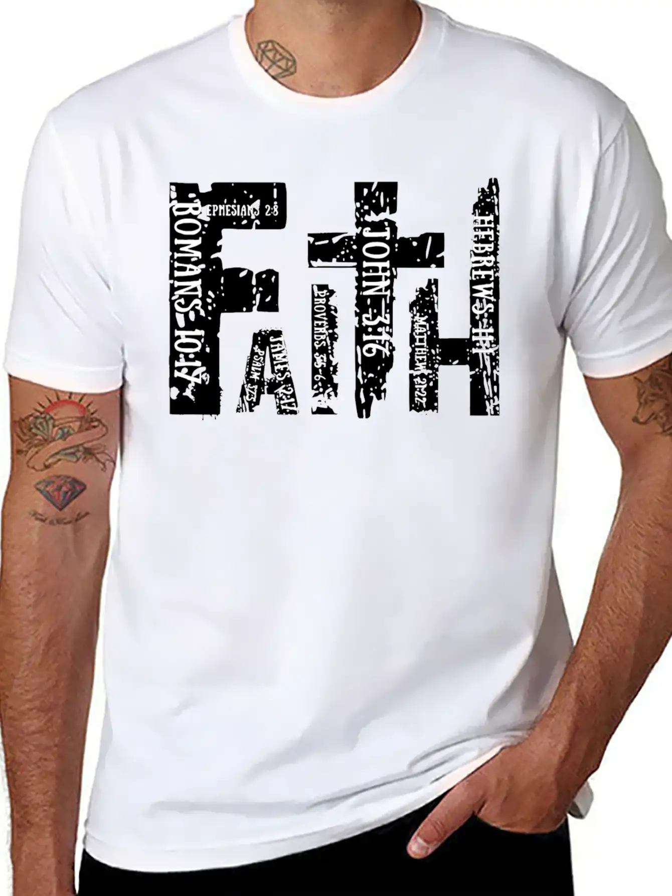 Christian Bible Verse Religious Retro Faith Cross Timeless Short Sleeve Tee – Comfy And Minimalist Design