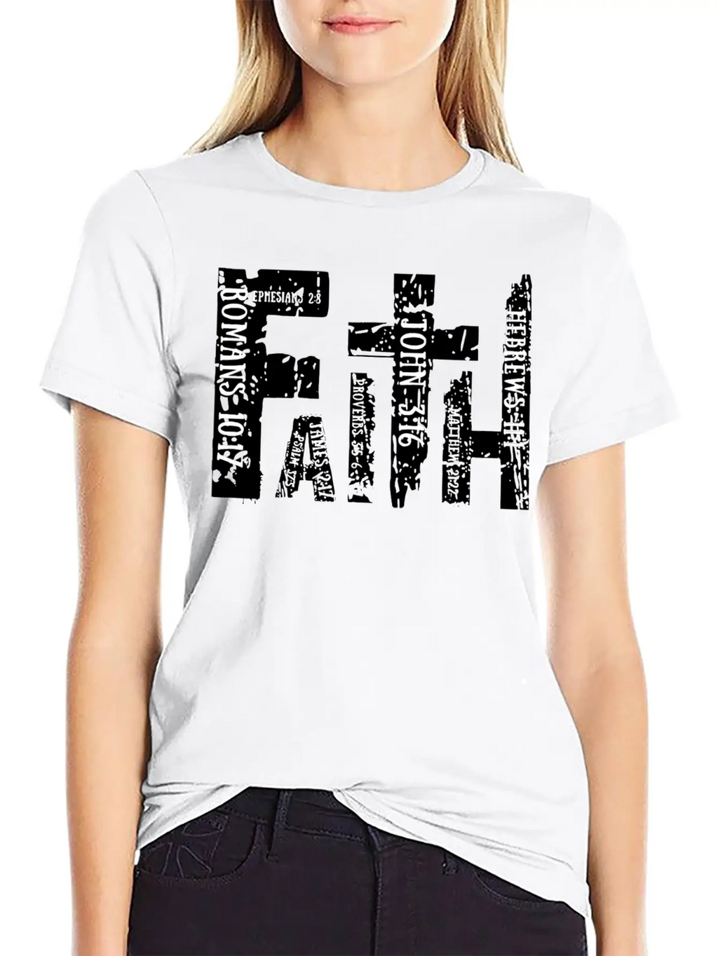 Christian Bible Verse Religious Retro Faith Cross Timeless Short Sleeve Tee – Comfy And Minimalist Design