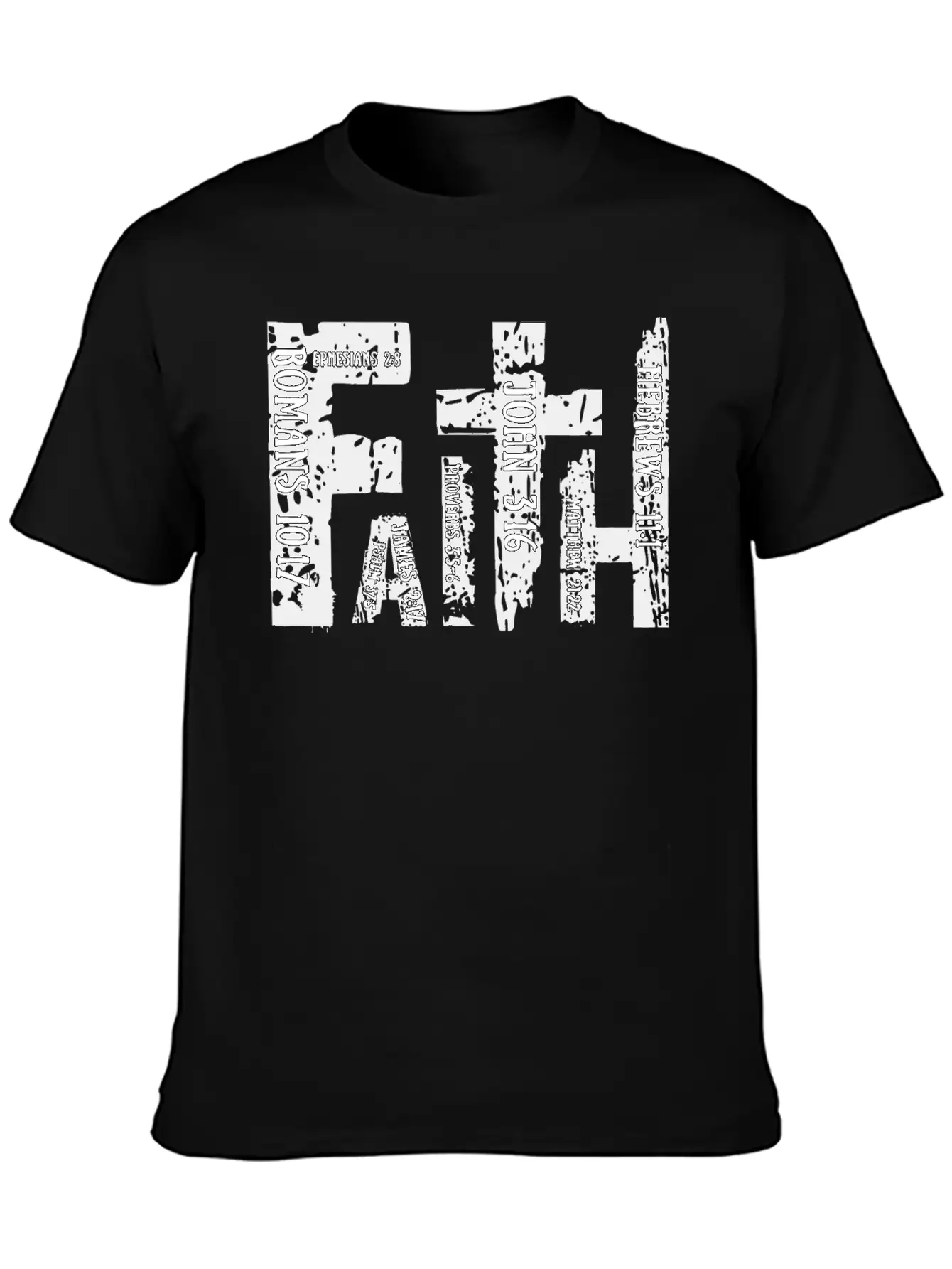 Christian Bible Verse Religious Retro Faith Cross Timeless Short Sleeve Tee – Comfy And Minimalist Design