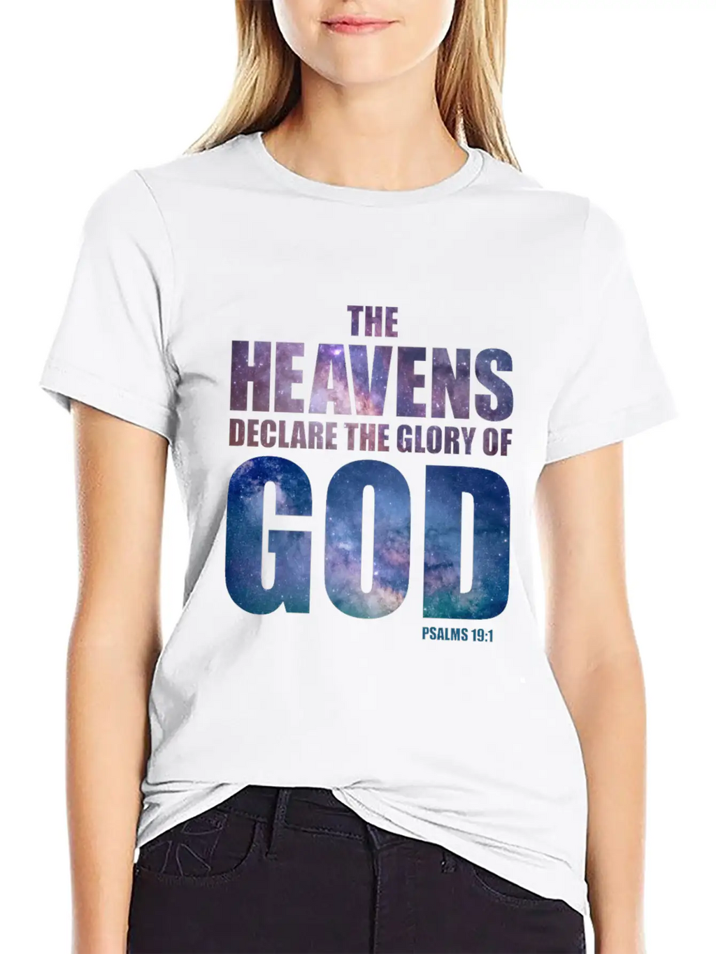 Christian Creation Verse: The Heavens Declare Timeless Short Sleeve Tee – Comfy And Minimalist Design