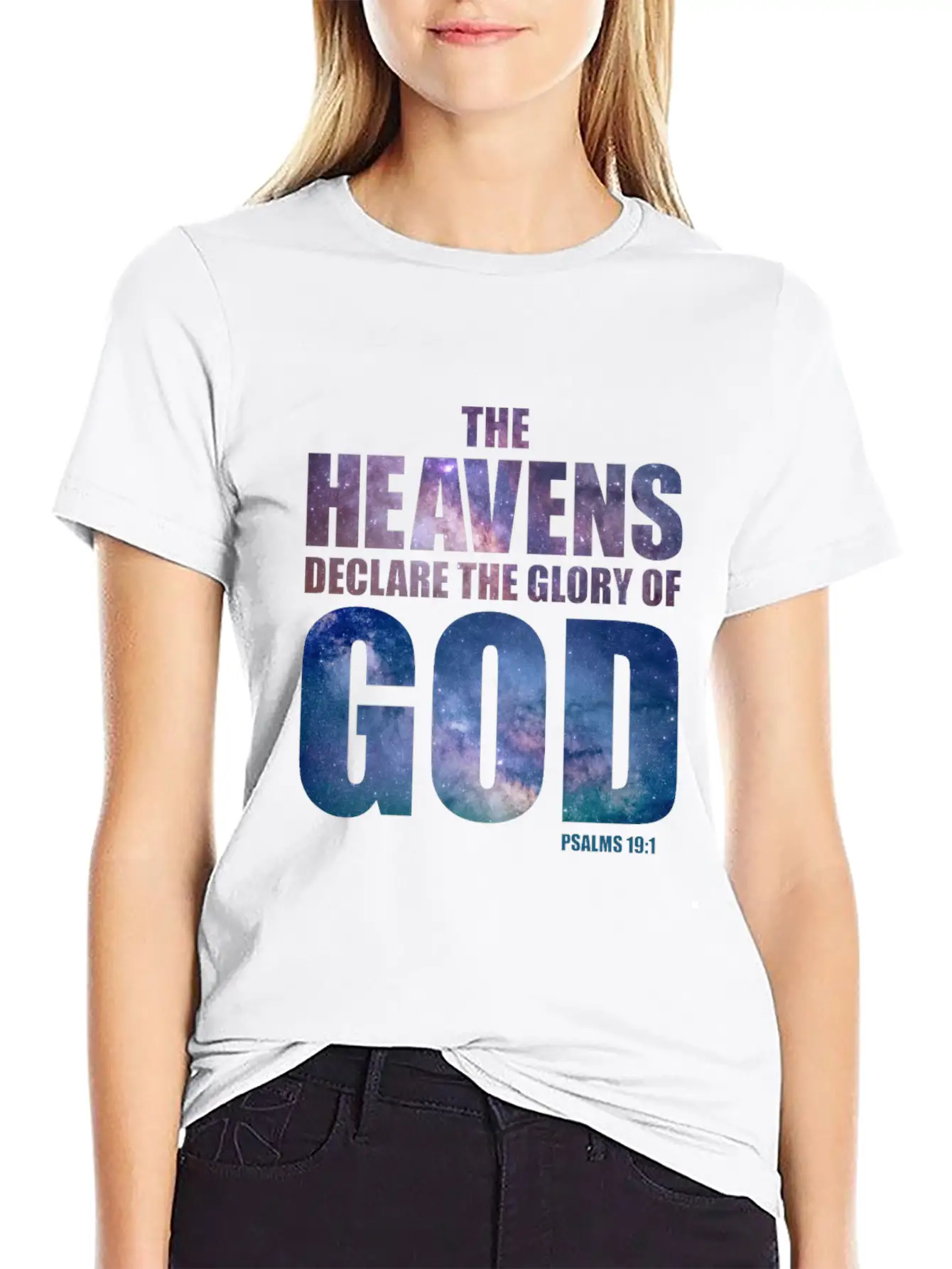 Christian Creation Verse: The Heavens Declare Timeless Short Sleeve Tee – Comfy And Minimalist Design