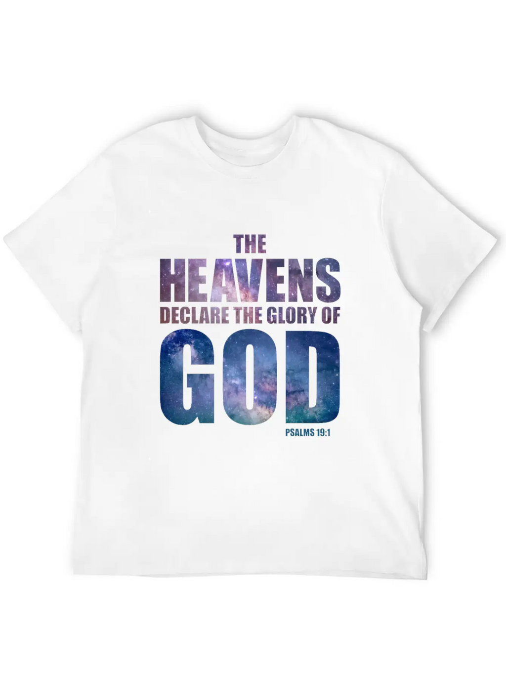 Christian Creation Verse: The Heavens Declare Timeless Short Sleeve Tee – Comfy And Minimalist Design