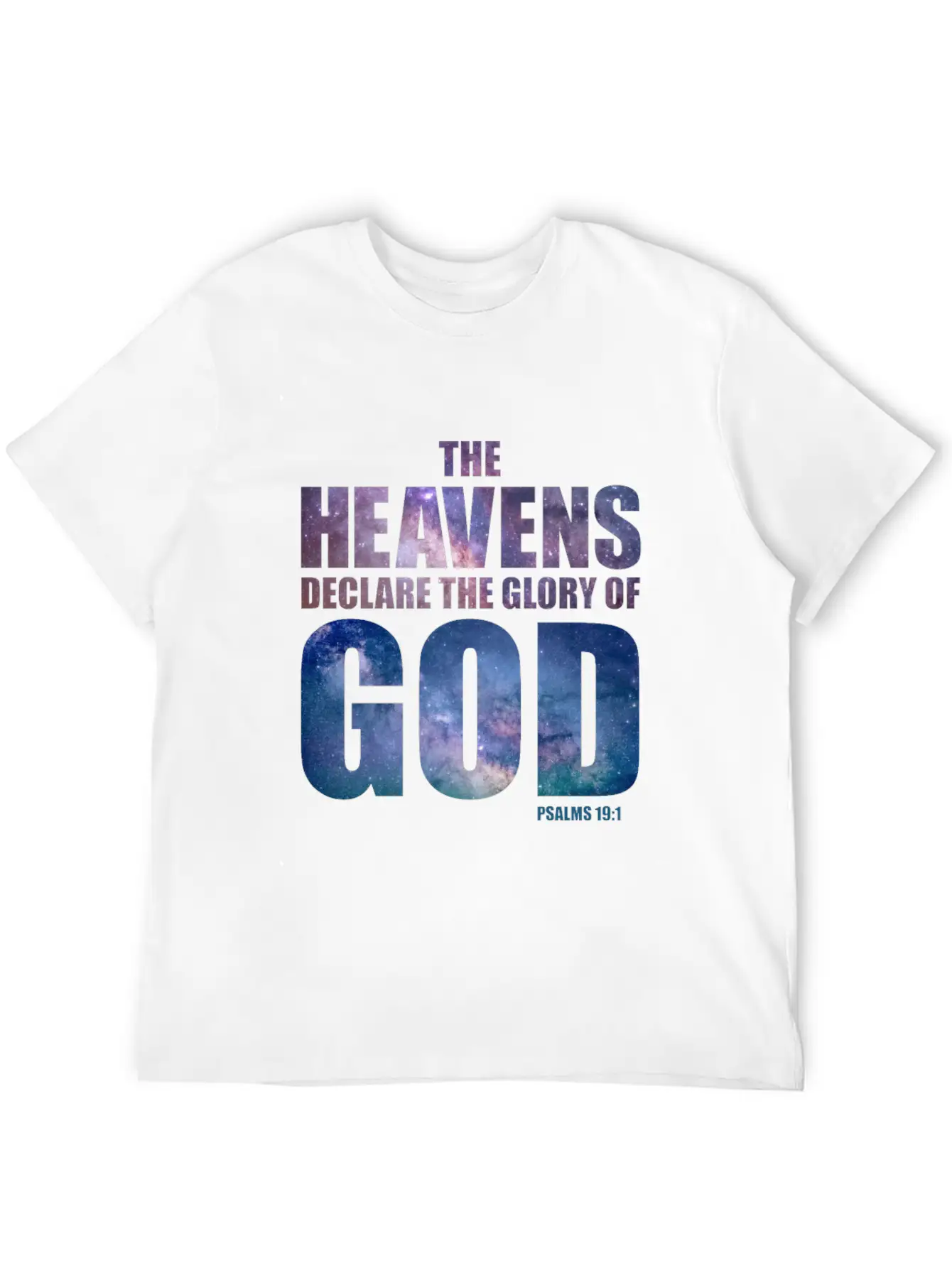Christian Creation Verse: The Heavens Declare Timeless Short Sleeve Tee – Comfy And Minimalist Design