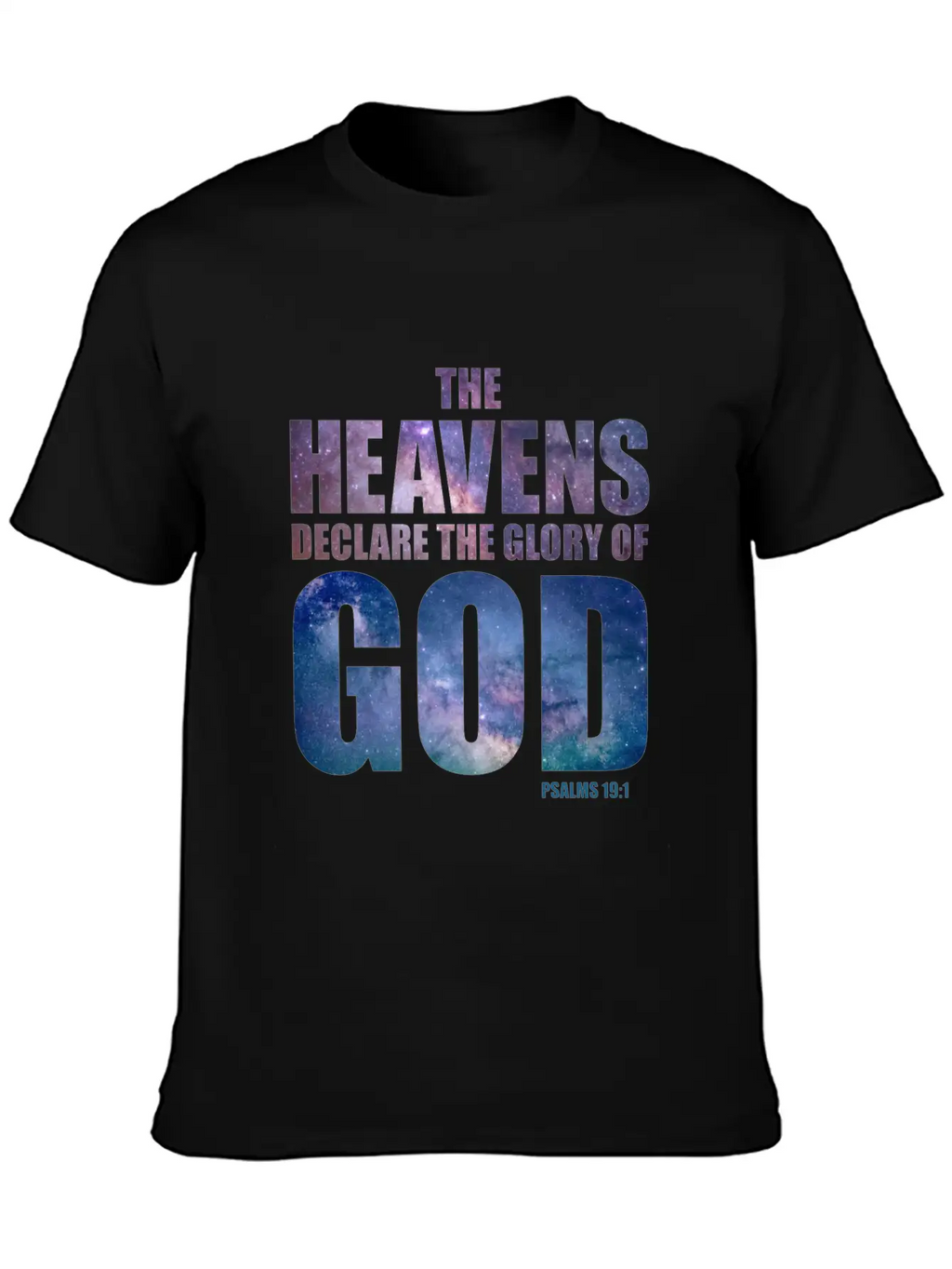 Christian Creation Verse: The Heavens Declare Timeless Short Sleeve Tee – Comfy And Minimalist Design