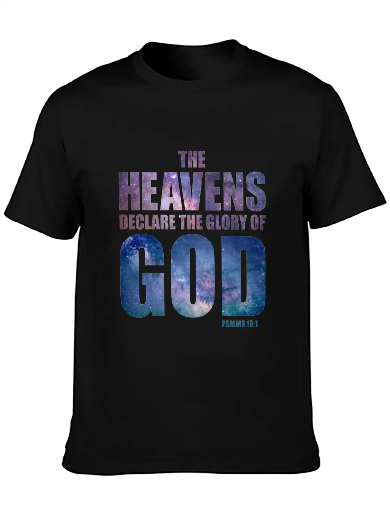 Christian Creation Verse: The Heavens Declare Timeless Short Sleeve Tee – Comfy And Minimalist Design