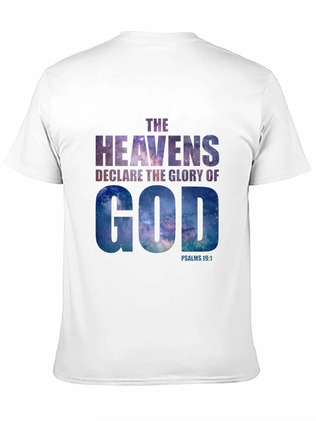 Christian Creation Verse: The Heavens Declare Timeless Short Sleeve Tee – Comfy And Minimalist Design
