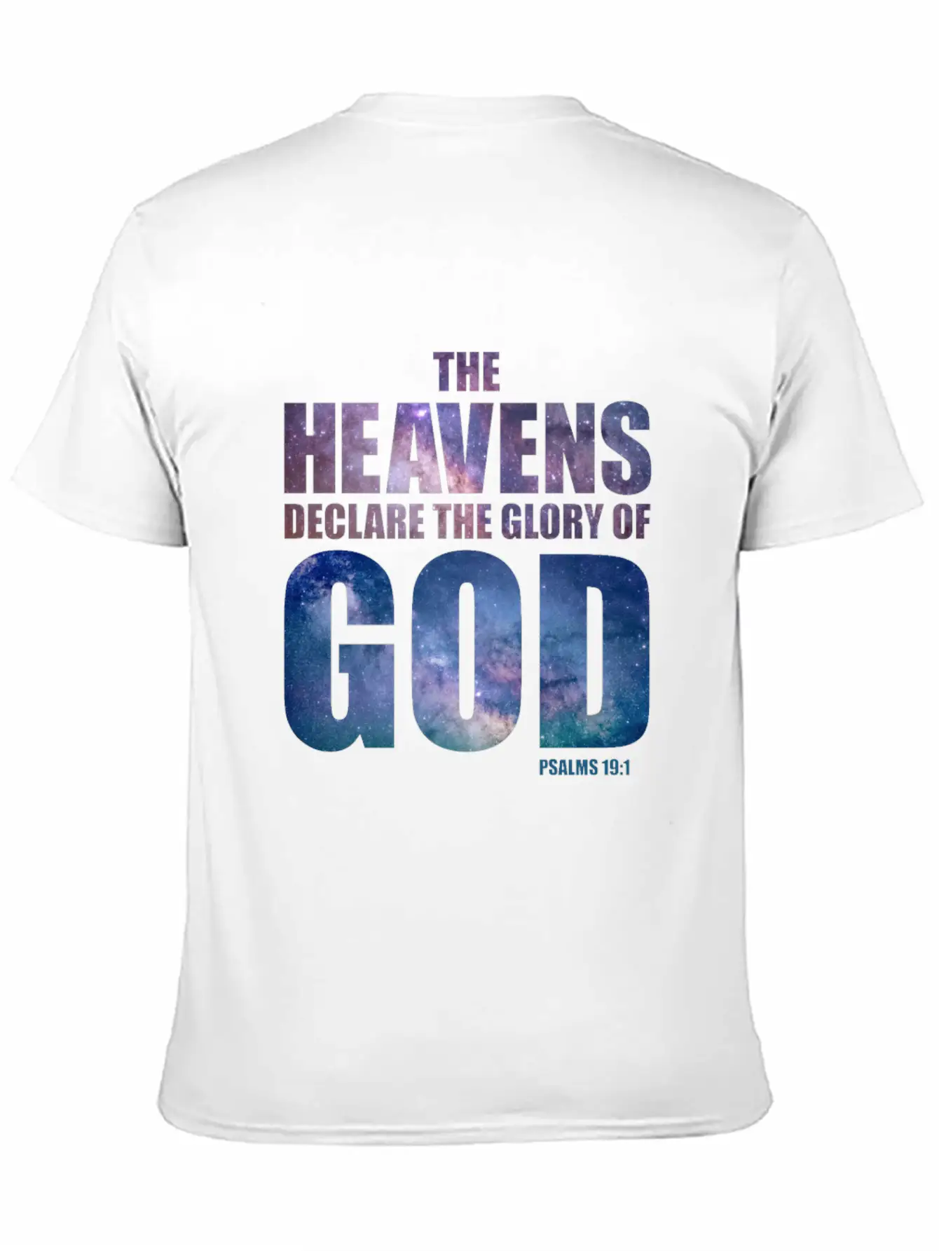 Christian Creation Verse: The Heavens Declare Timeless Short Sleeve Tee – Comfy And Minimalist Design