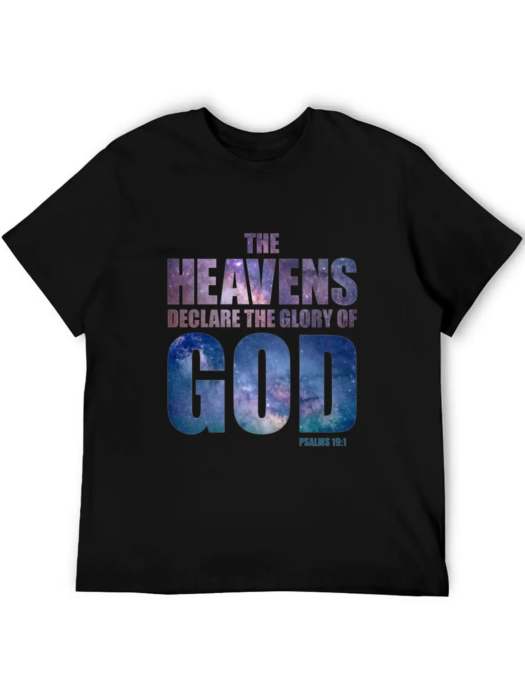 Christian Creation Verse: The Heavens Declare Timeless Short Sleeve Tee – Comfy And Minimalist Design