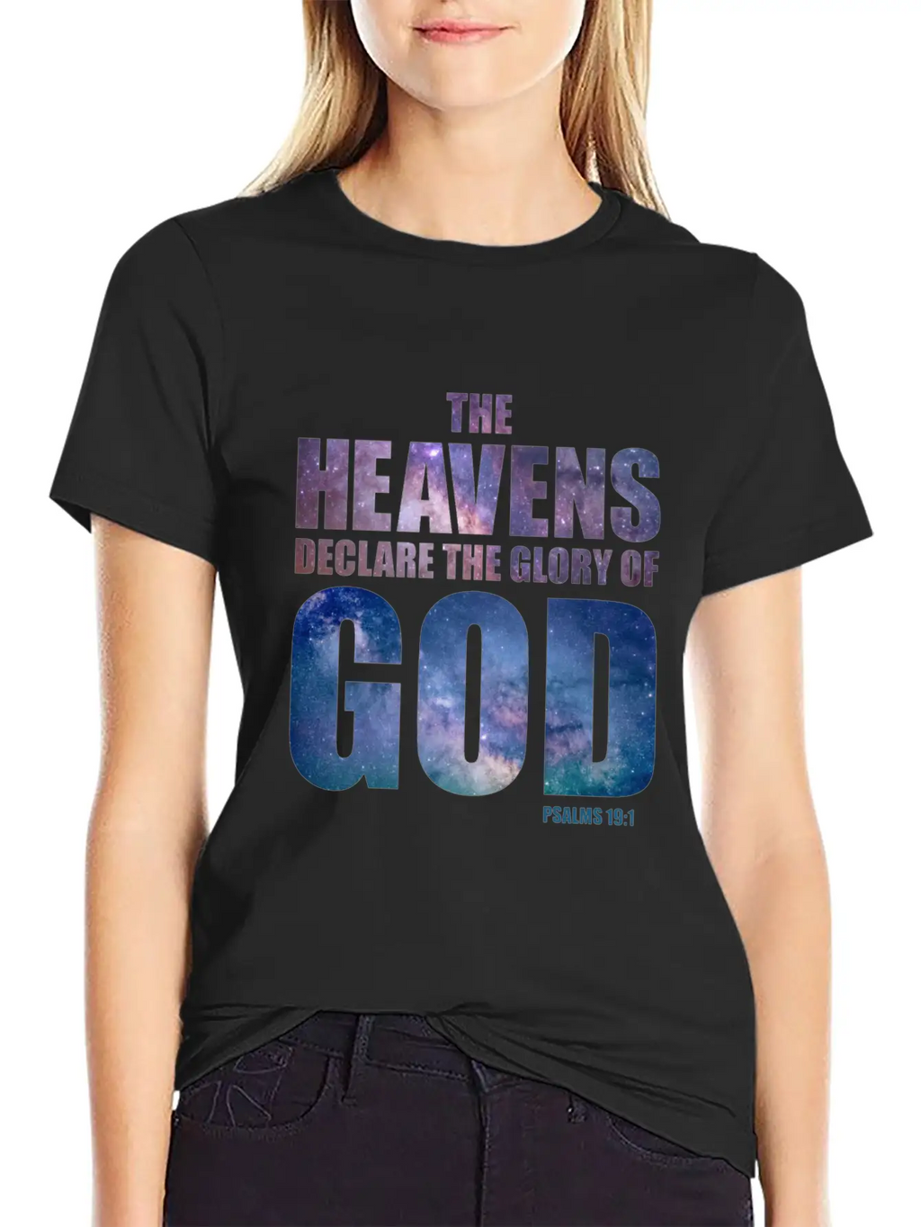 Christian Creation Verse: The Heavens Declare Timeless Short Sleeve Tee – Comfy And Minimalist Design