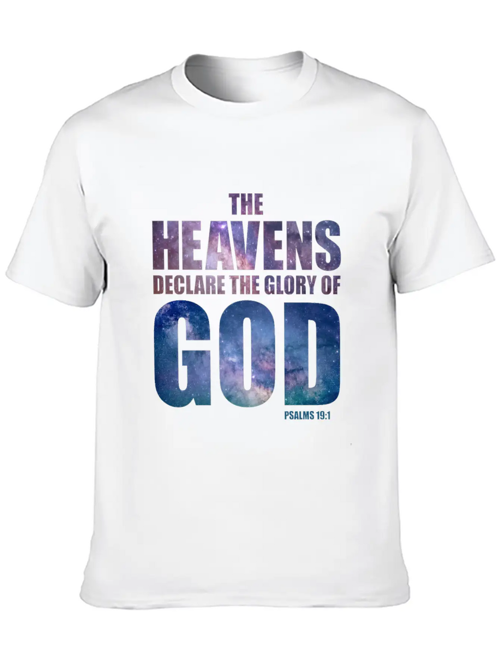 Christian Creation Verse: The Heavens Declare Timeless Short Sleeve Tee – Comfy And Minimalist Design