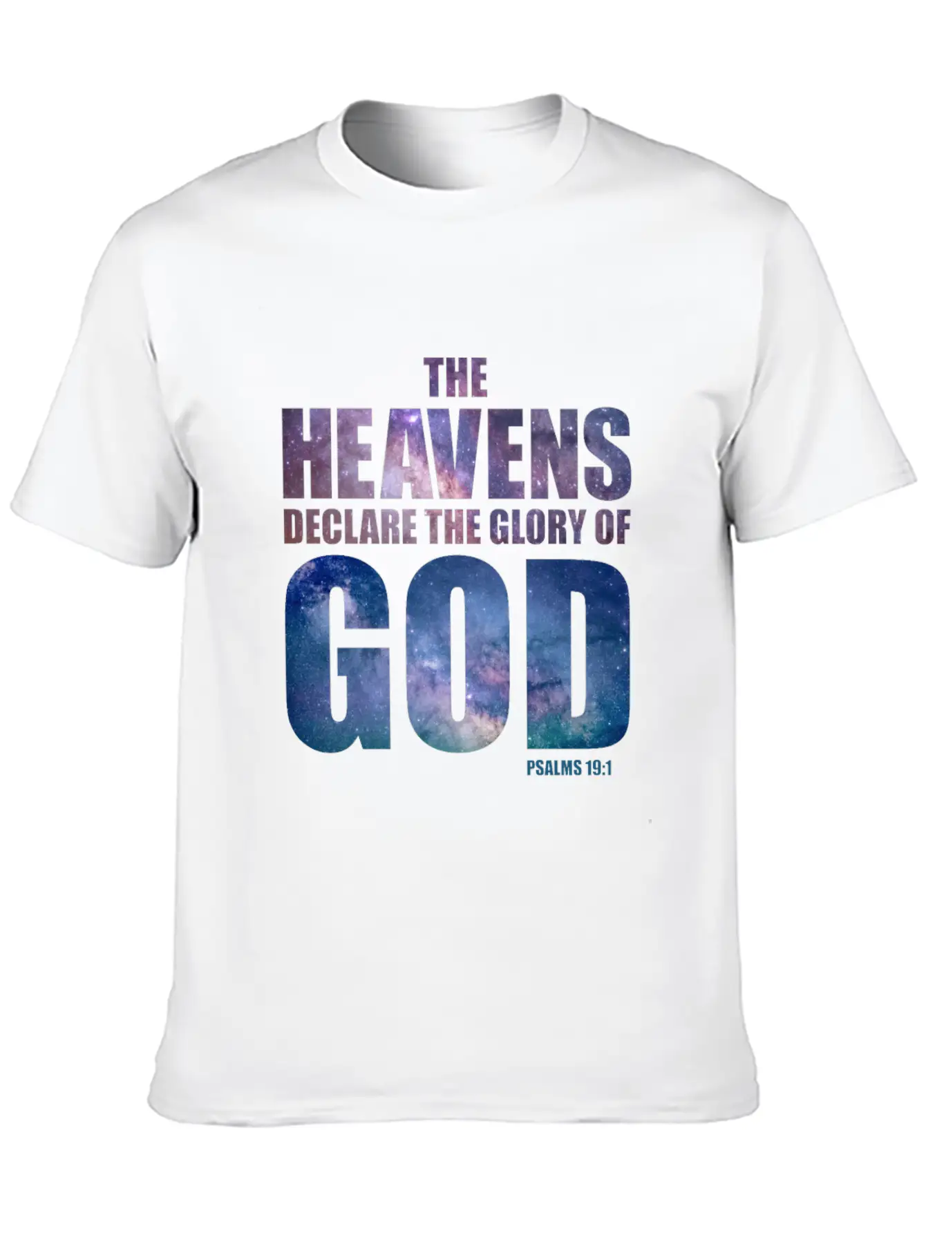 Christian Creation Verse: The Heavens Declare Timeless Short Sleeve Tee – Comfy And Minimalist Design