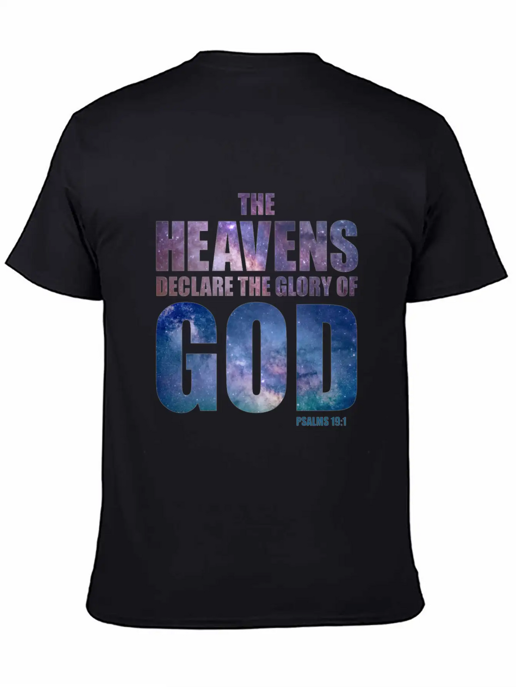 Christian Creation Verse: The Heavens Declare Timeless Short Sleeve Tee – Comfy And Minimalist Design