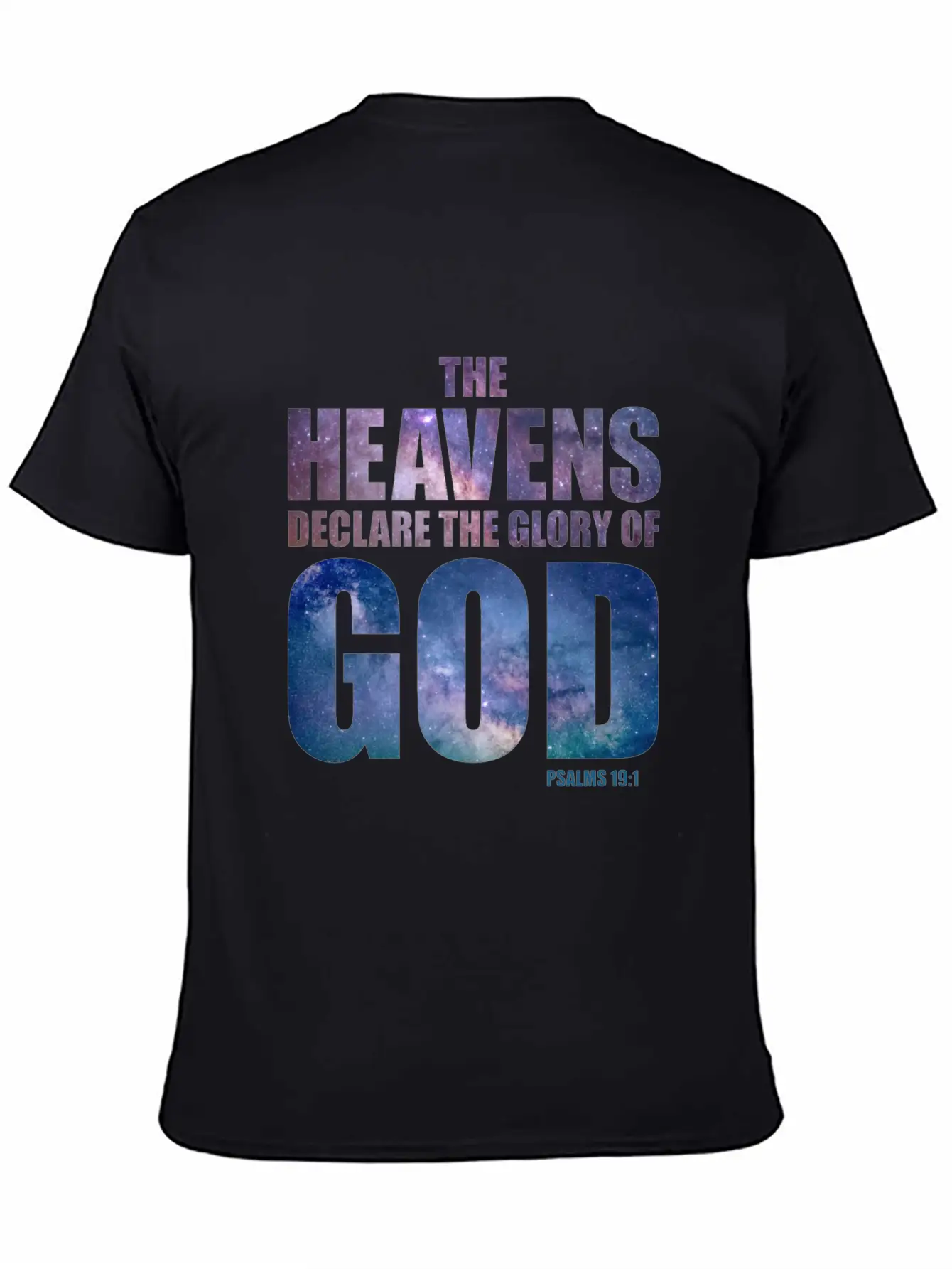 Christian Creation Verse: The Heavens Declare Timeless Short Sleeve Tee – Comfy And Minimalist Design