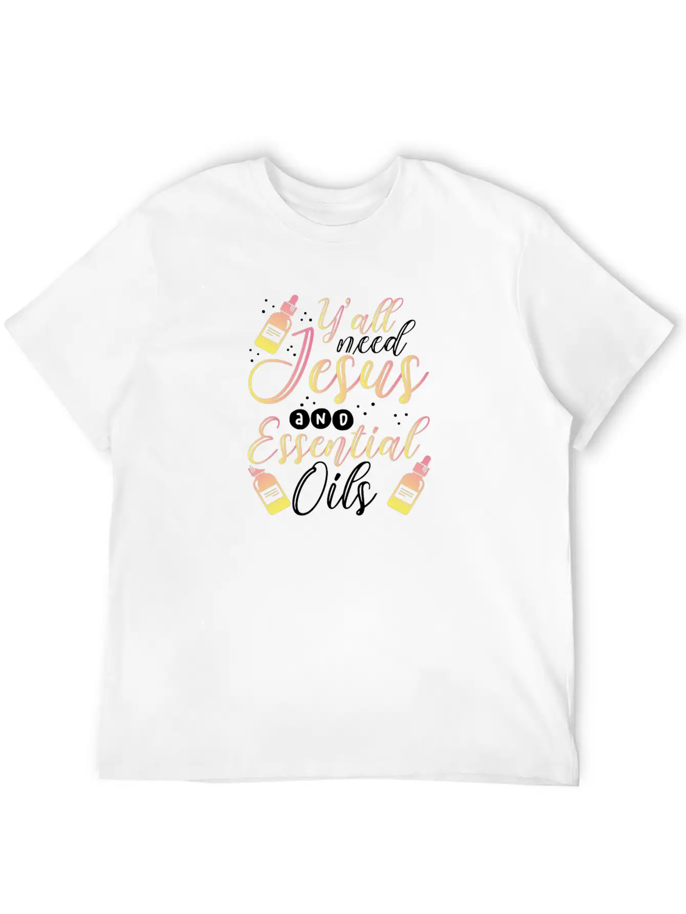 Christian Gift Y'All Need Jesus And Essential Oils Classic Cotton Tee – Unisex Comfort For Any Season