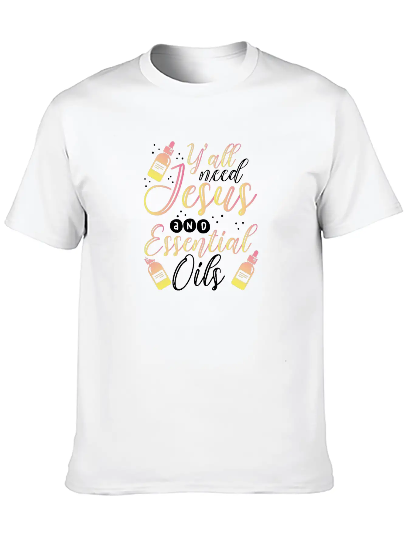 Christian Gift Y'All Need Jesus And Essential Oils Classic Cotton Tee – Unisex Comfort For Any Season