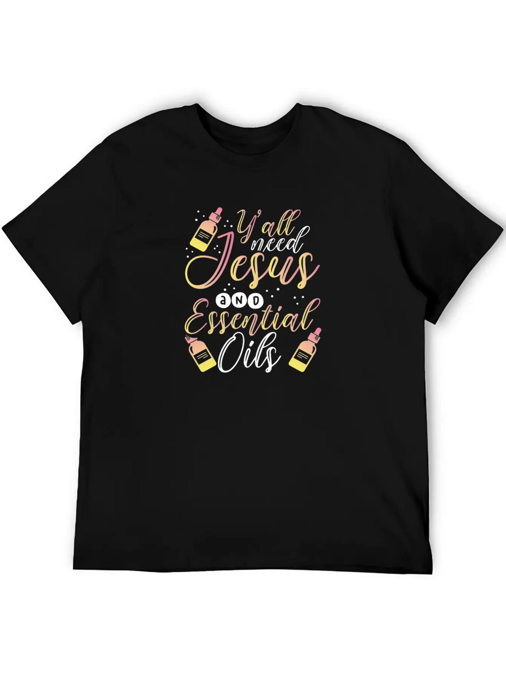 Christian Gift Y'All Need Jesus And Essential Oils Classic Cotton Tee – Unisex Comfort For Any Season
