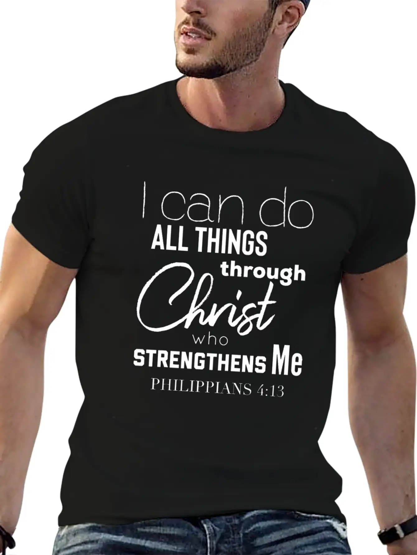 Christian Themed Bible Verse T Shirt God Christ Breathable Graphic T-Shirt – Perfect For Casual Days