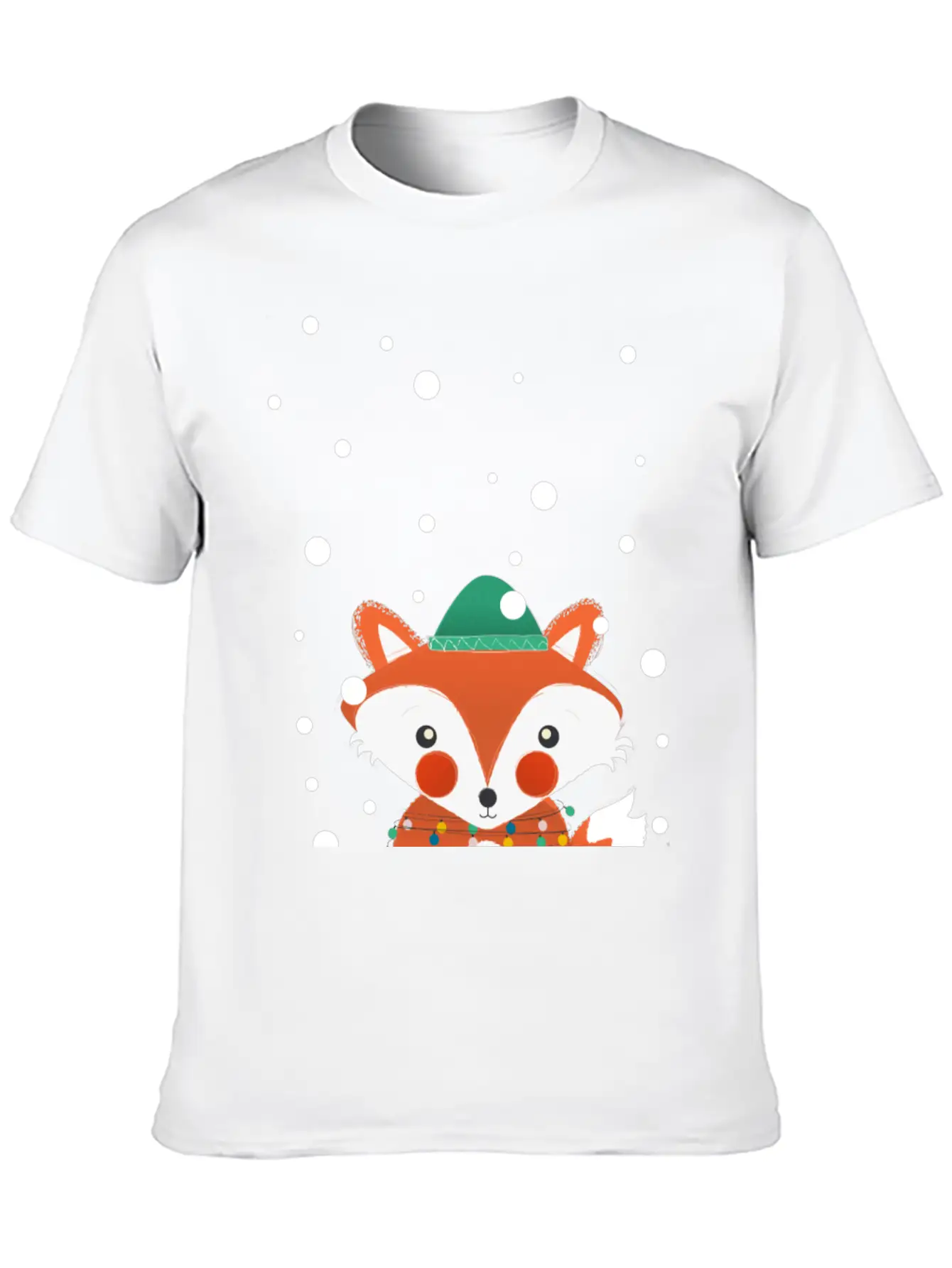 Christmas Fox Relaxed Everyday Tee – Lightweight And Durable Cotton