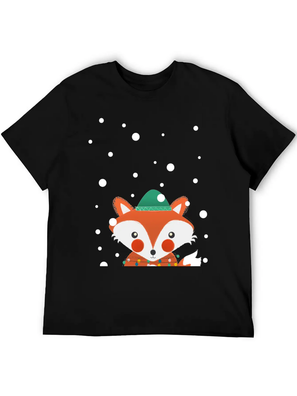 Christmas Fox Relaxed Everyday Tee – Lightweight And Durable Cotton