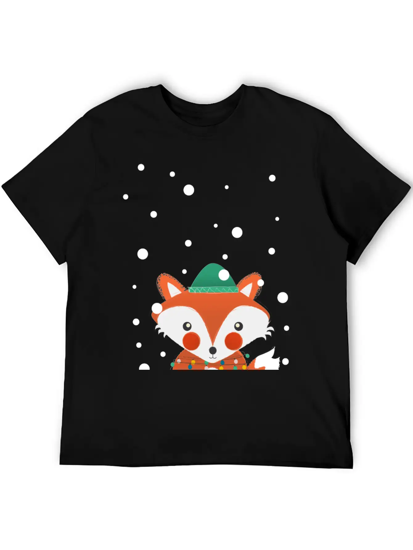 Christmas Fox Relaxed Everyday Tee – Lightweight And Durable Cotton