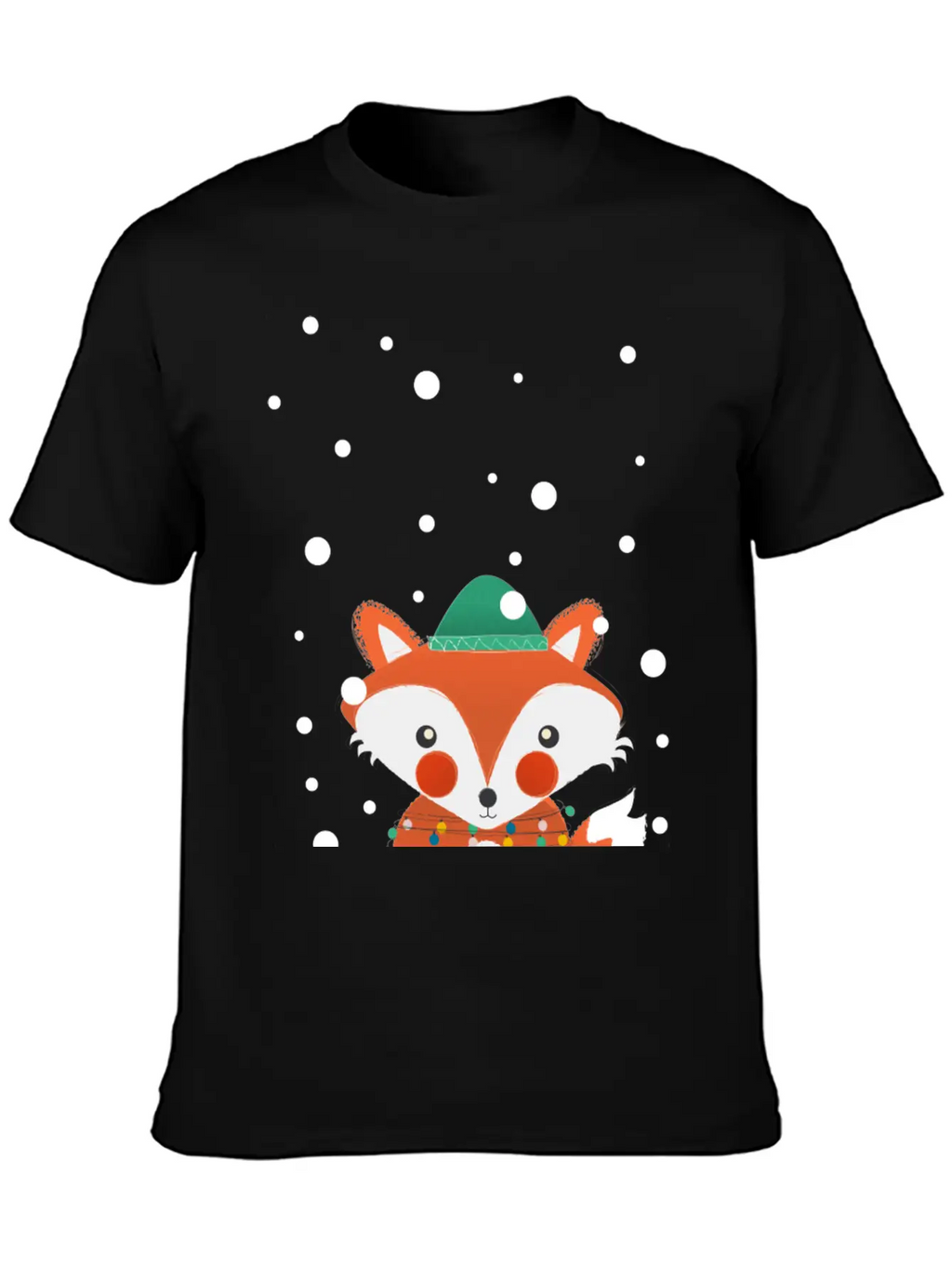 Christmas Fox Relaxed Everyday Tee – Lightweight And Durable Cotton