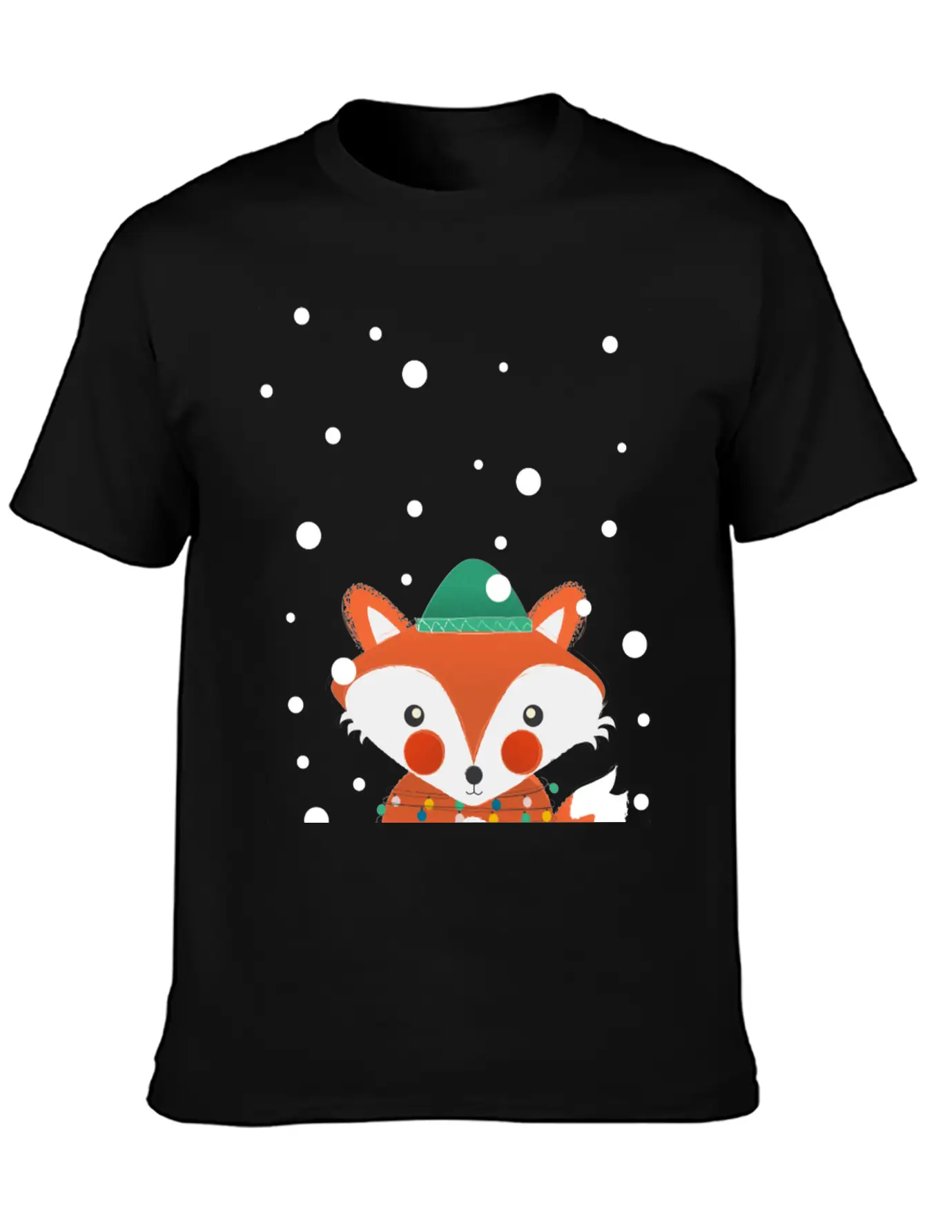 Christmas Fox Relaxed Everyday Tee – Lightweight And Durable Cotton