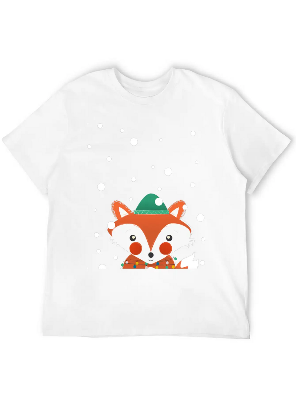 Christmas Fox Relaxed Everyday Tee – Lightweight And Durable Cotton
