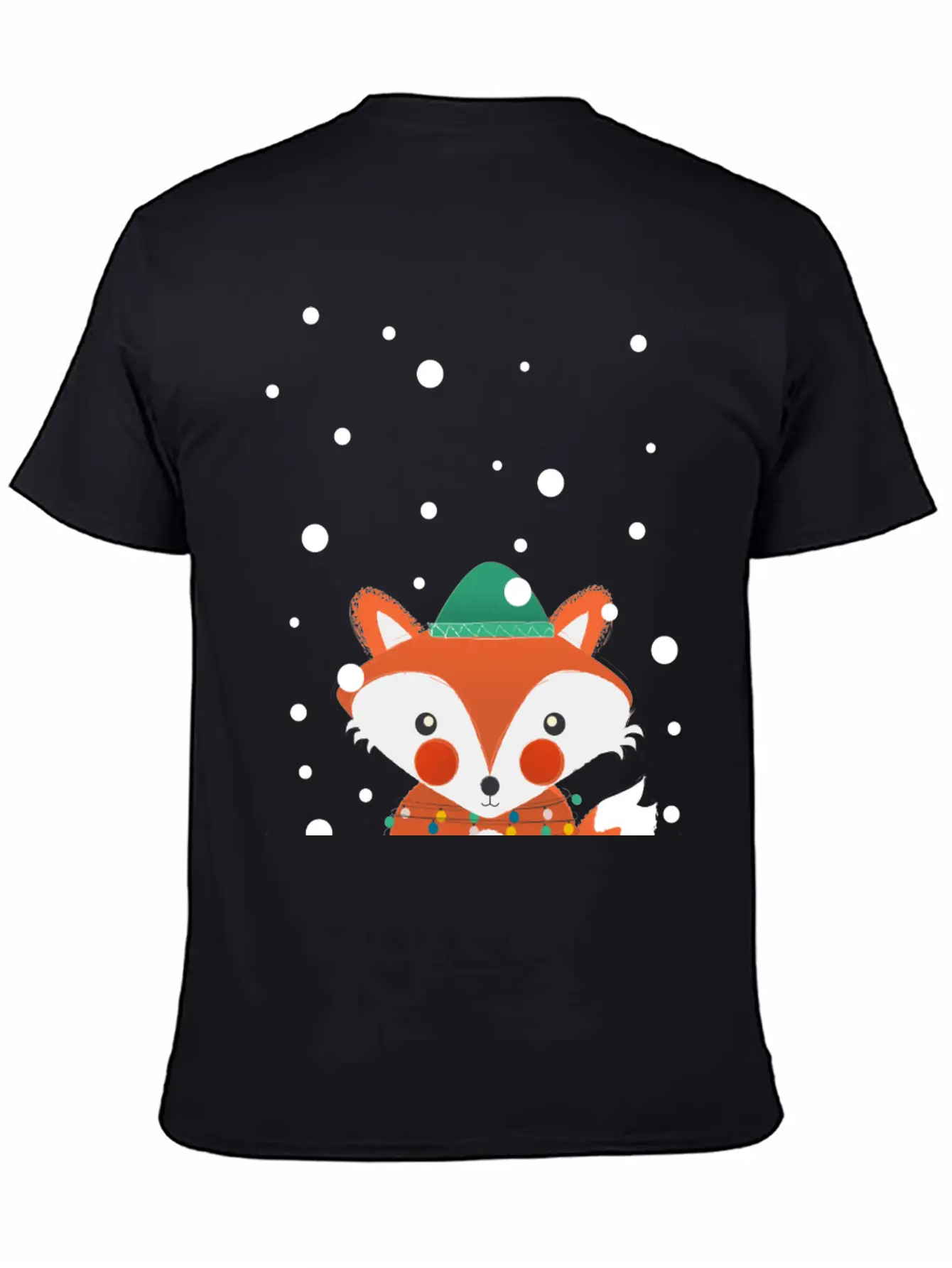 Christmas Fox Relaxed Everyday Tee – Lightweight And Durable Cotton