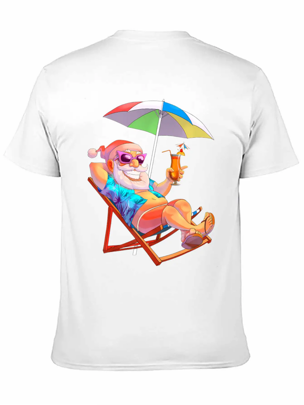 Christmas In July Santa Summer Vacation Beach Unisex Casual T-Shirt – Clean Design For Daily Comfort
