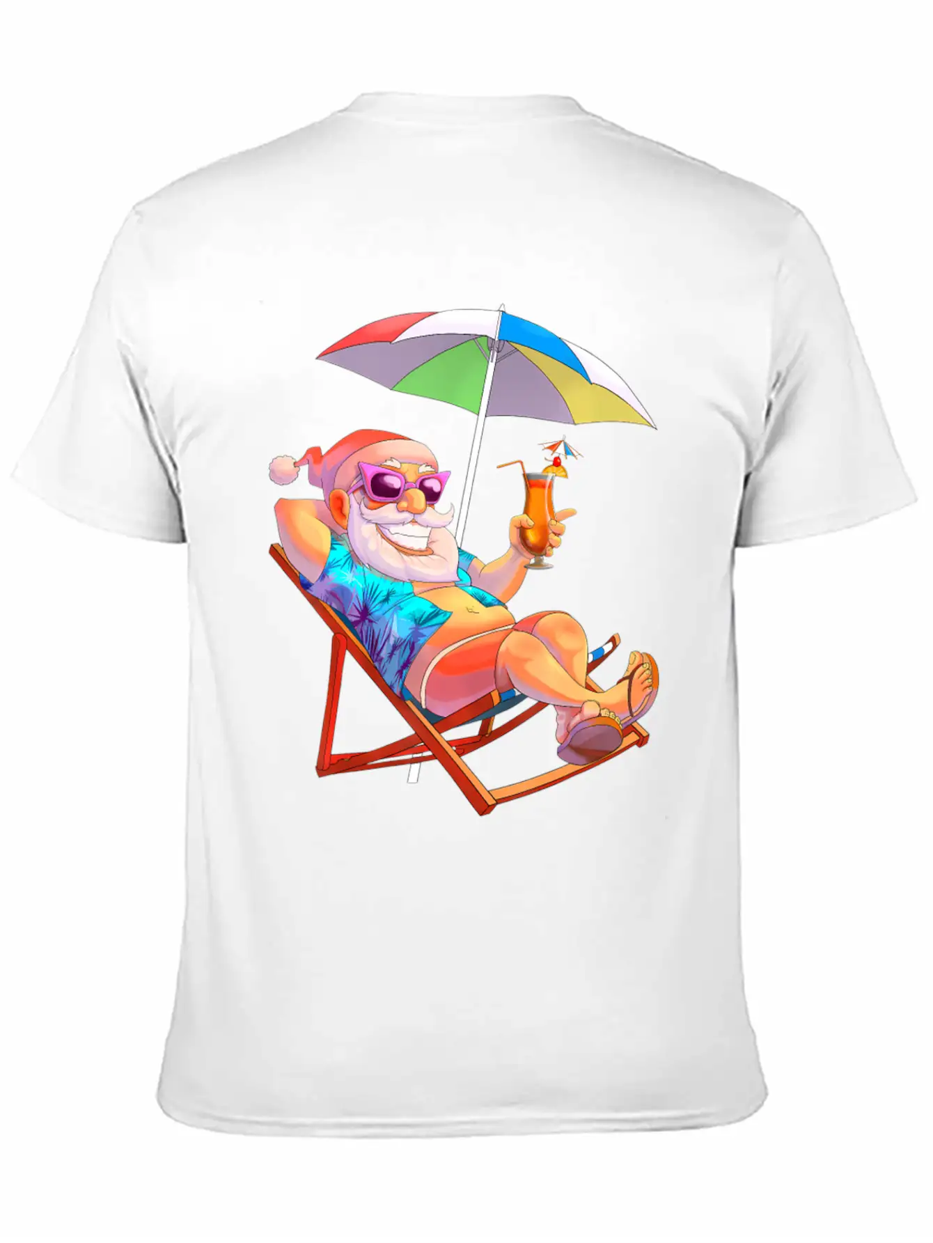 Christmas In July Santa Summer Vacation Beach Unisex Casual T-Shirt – Clean Design For Daily Comfort