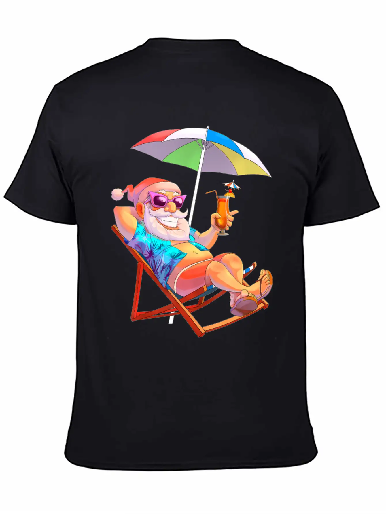 Christmas In July Santa Summer Vacation Beach Unisex Casual T-Shirt – Clean Design For Daily Comfort