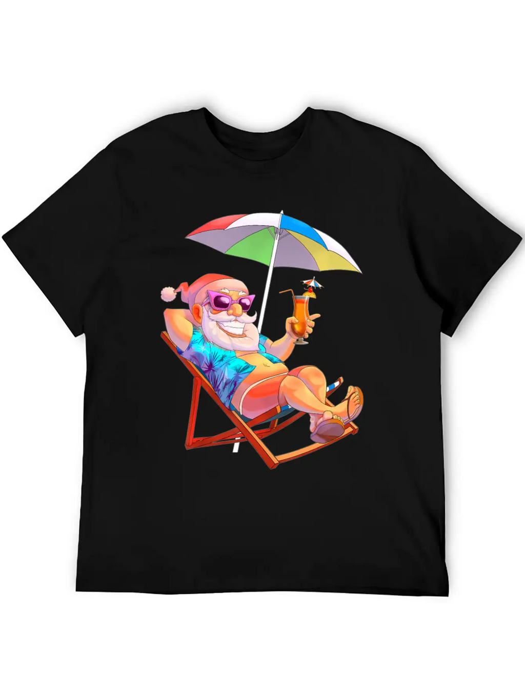Christmas In July Santa Summer Vacation Beach Unisex Casual T-Shirt – Clean Design For Daily Comfort