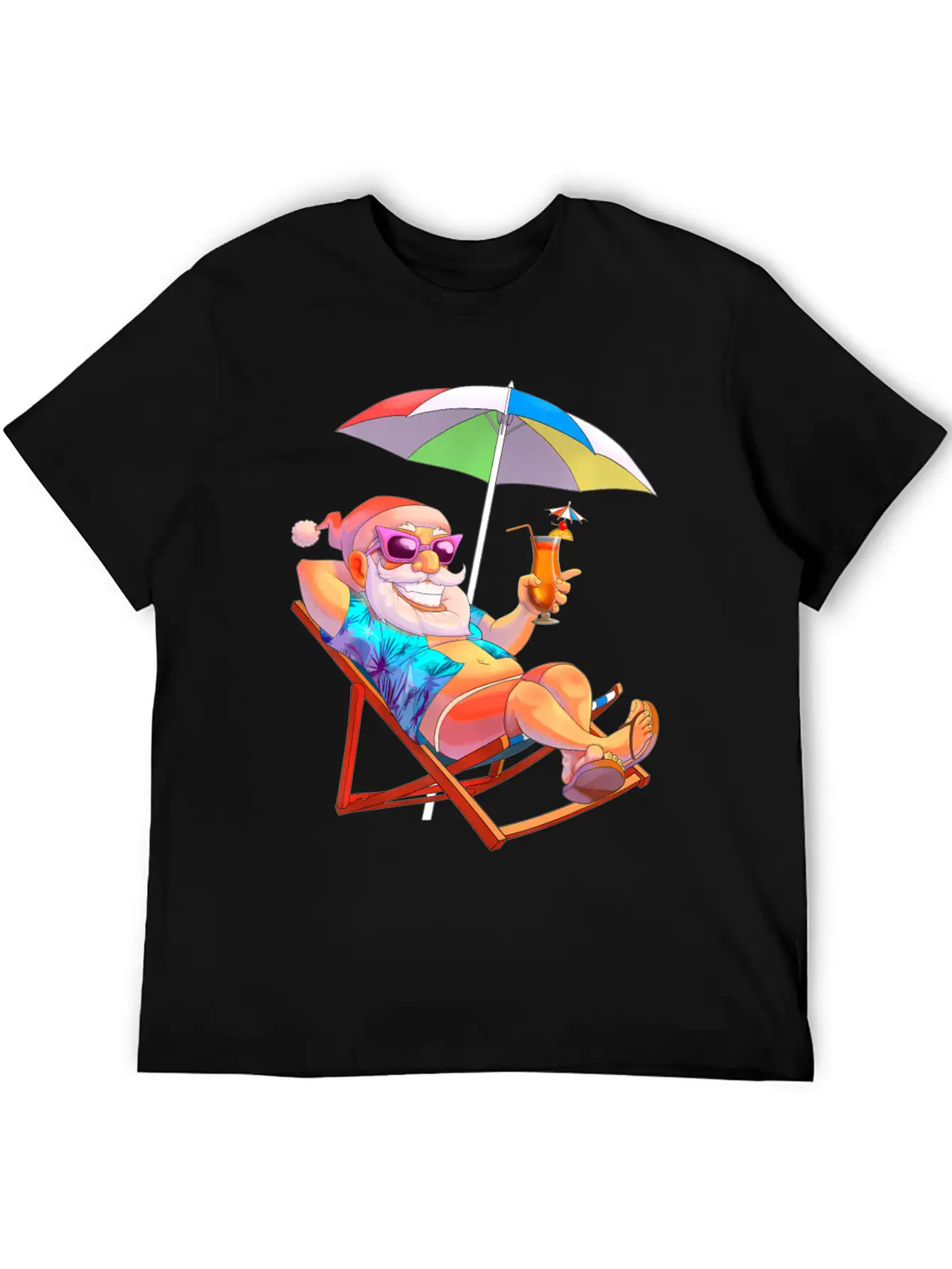 Christmas In July Santa Summer Vacation Beach Unisex Casual T-Shirt – Clean Design For Daily Comfort