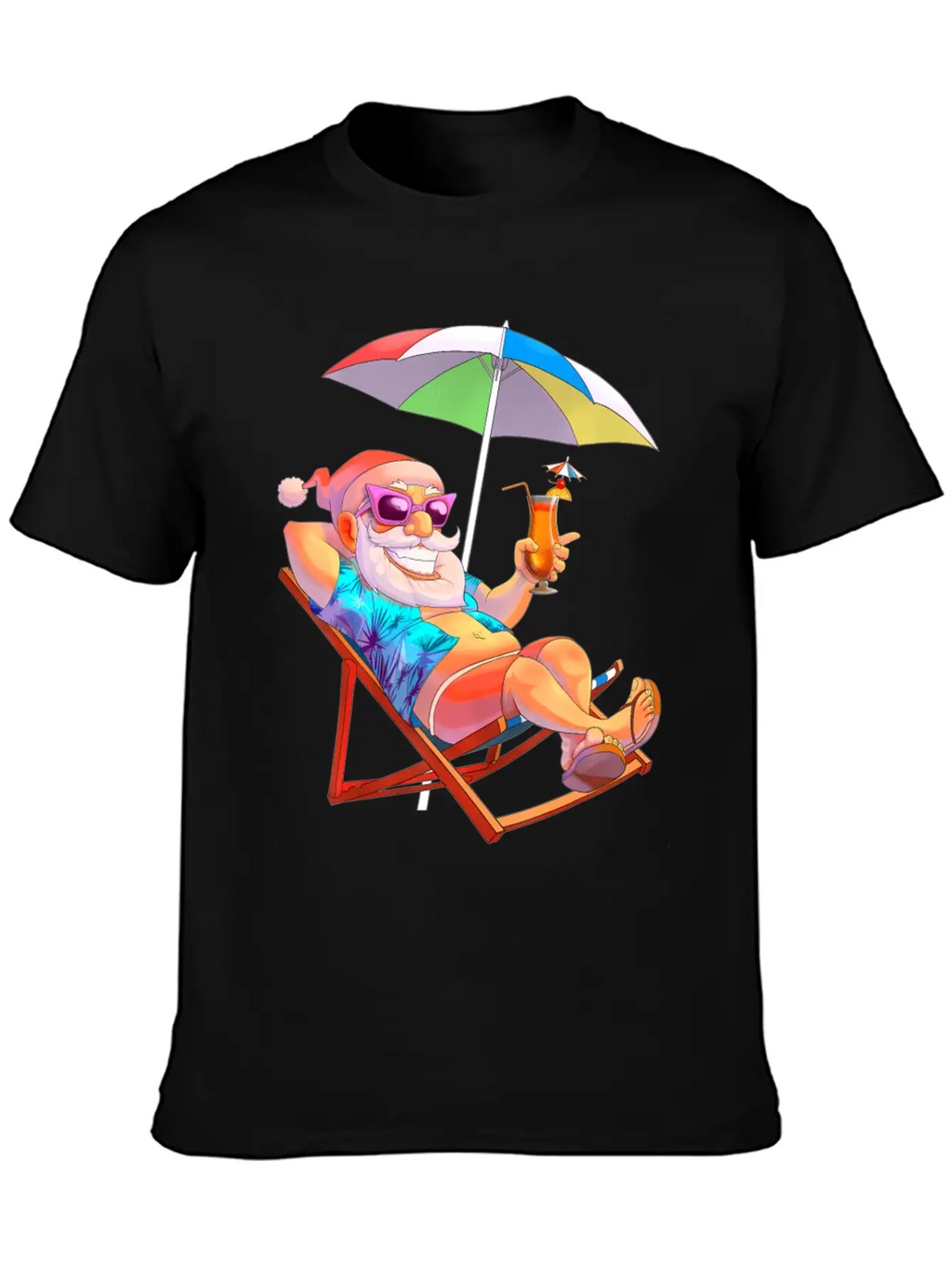 Christmas In July Santa Summer Vacation Beach Unisex Casual T-Shirt – Clean Design For Daily Comfort