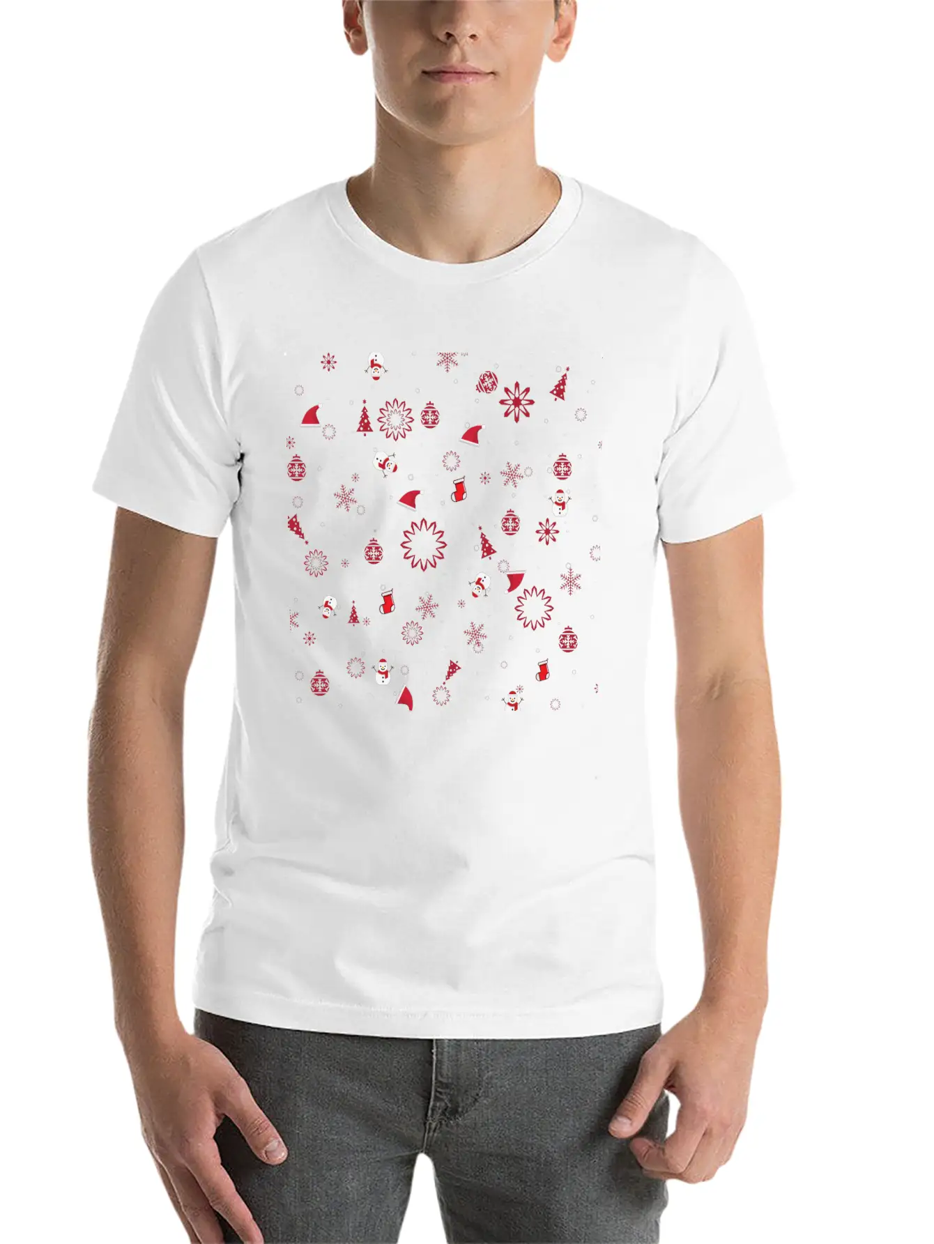 Christmas In Snow Timeless Short Sleeve Tee – Comfy And Minimalist Design