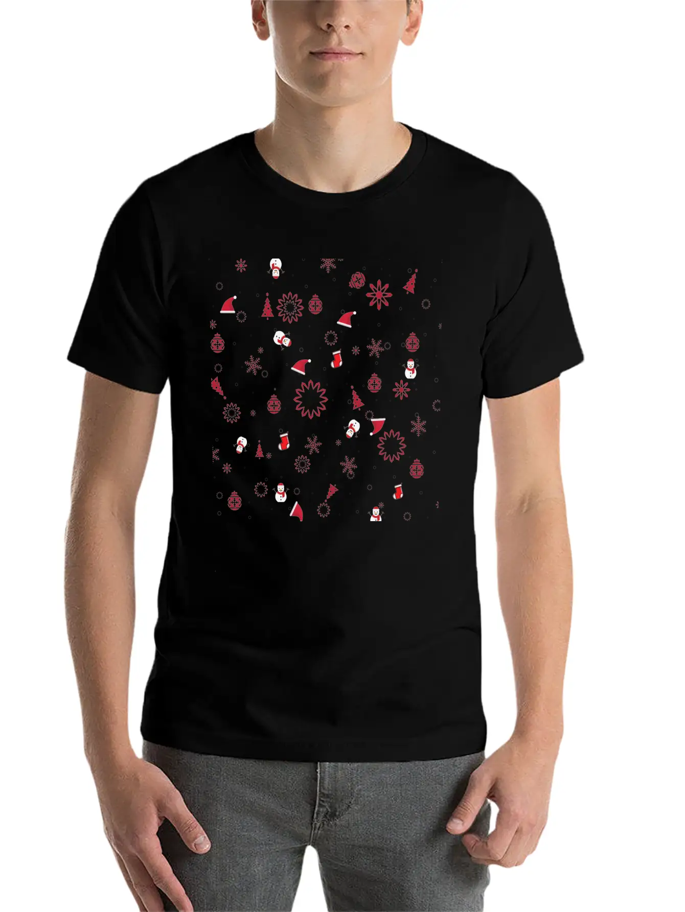 Christmas In Snow Timeless Short Sleeve Tee – Comfy And Minimalist Design