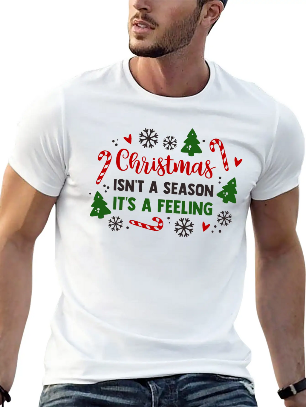 Christmas Isnt A Season Its A Feeling Unisex Casual T-Shirt – Clean Design For Daily Comfort
