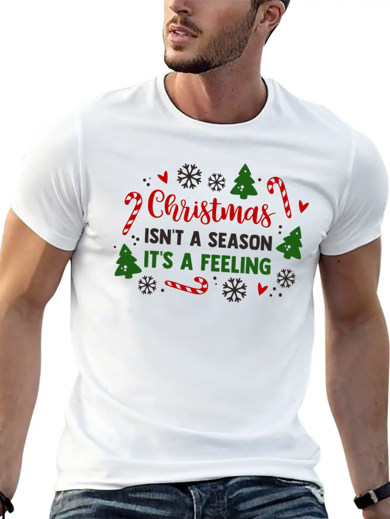 Christmas Isnt A Season Its A Feeling Unisex Casual T-Shirt – Clean Design For Daily Comfort