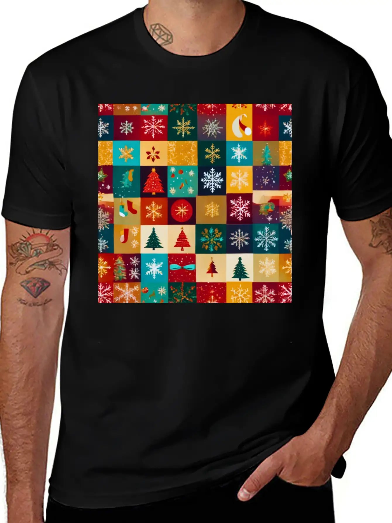 Christmas Patern Gift Unisex Casual T-Shirt – Clean Design For Daily Comfort