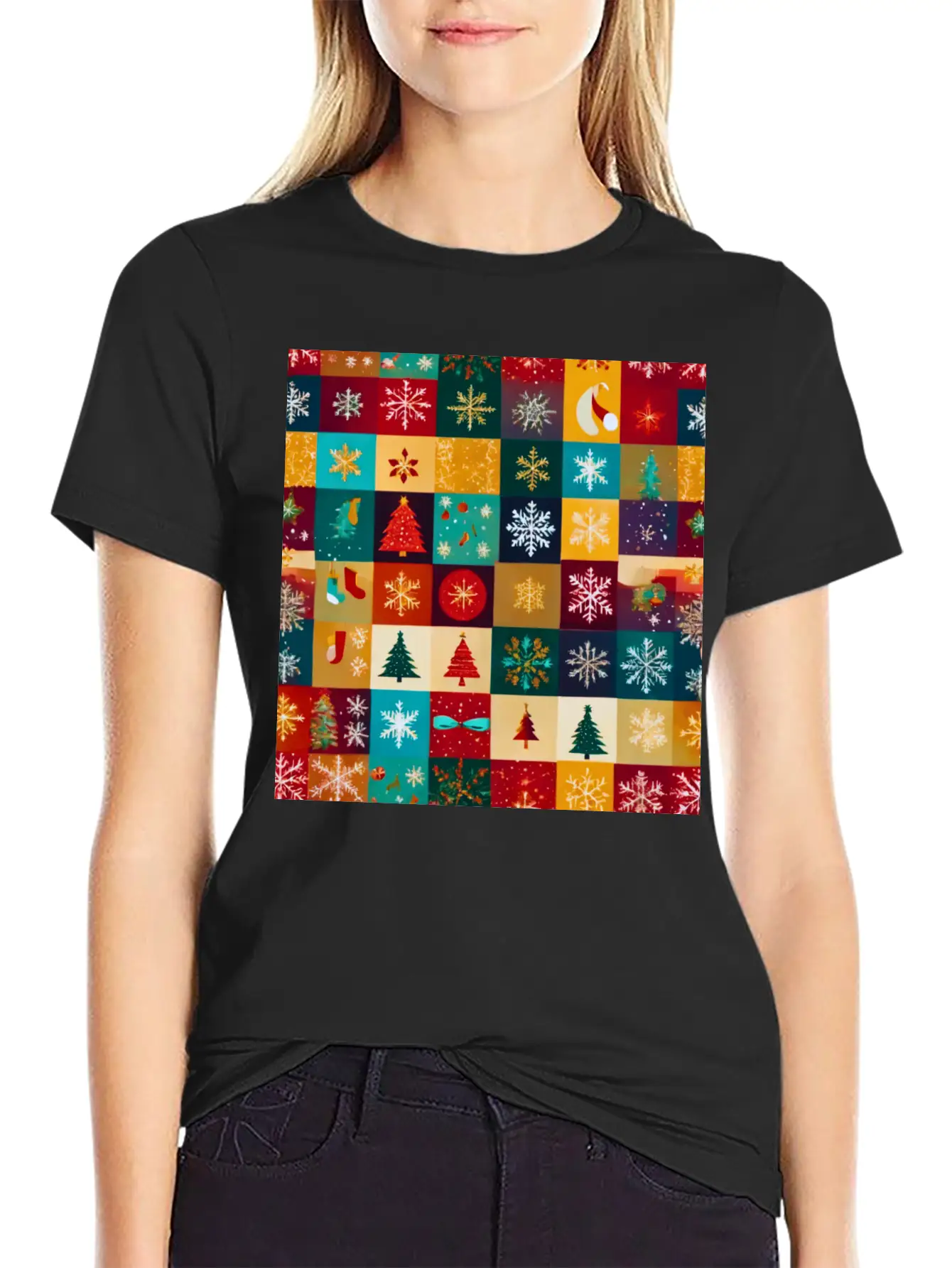 Christmas Patern Gift Unisex Casual T-Shirt – Clean Design For Daily Comfort